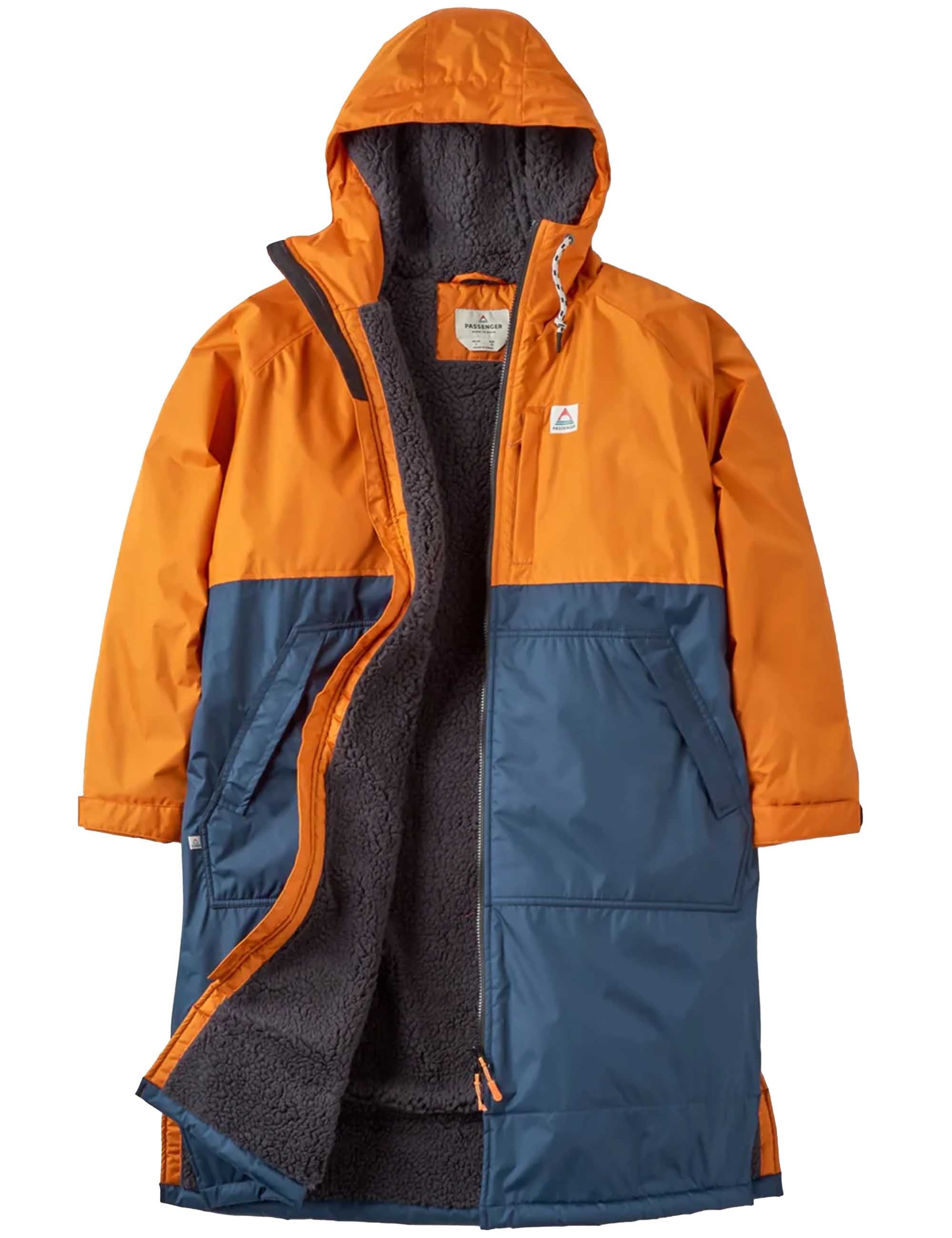 Passenger Waves Sherpa Lined Changing Robe - Sunrise Orange/Rich Navy