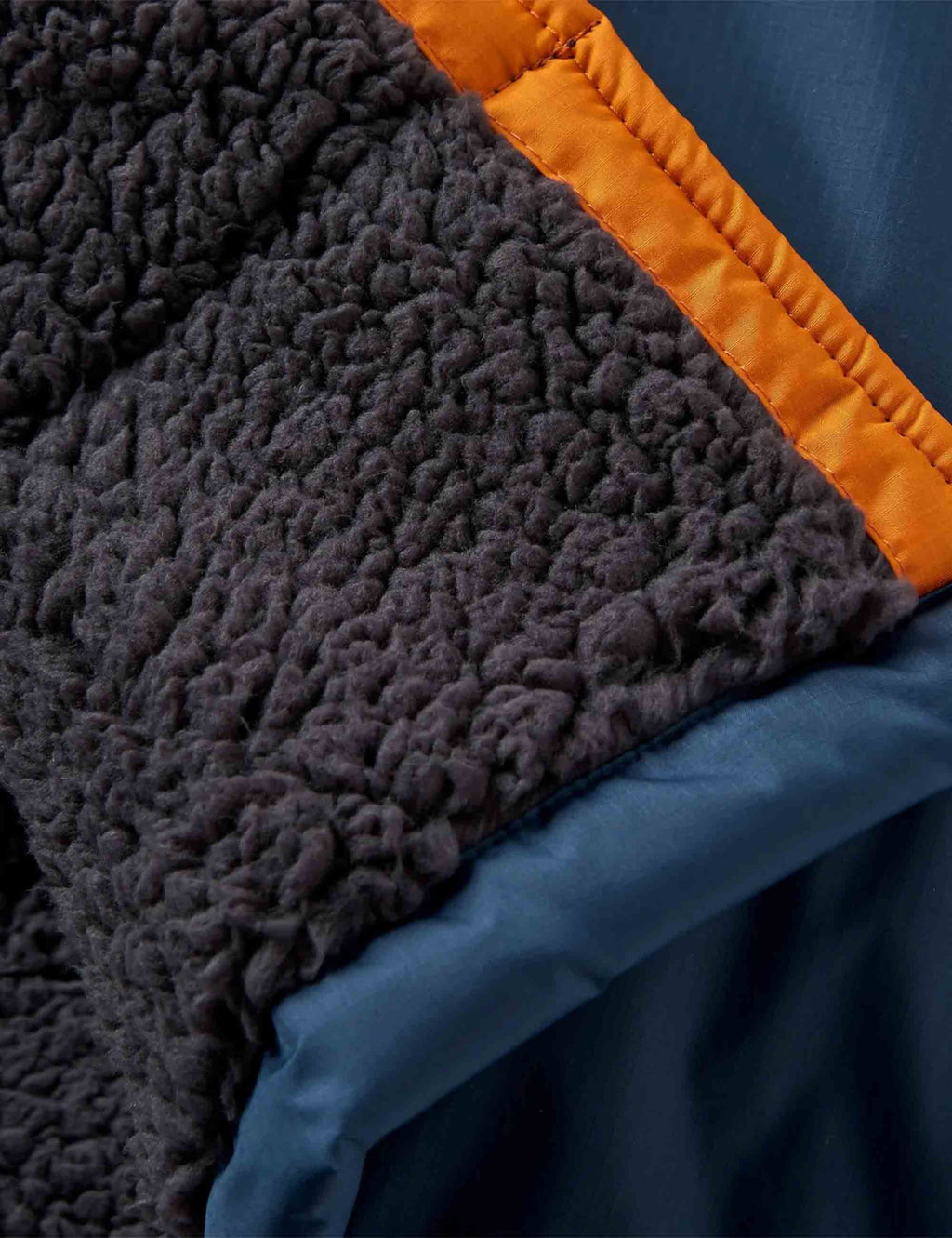 Waves Sherpa Lined Changing Robe - Sunrise Orange/Rich Navy
