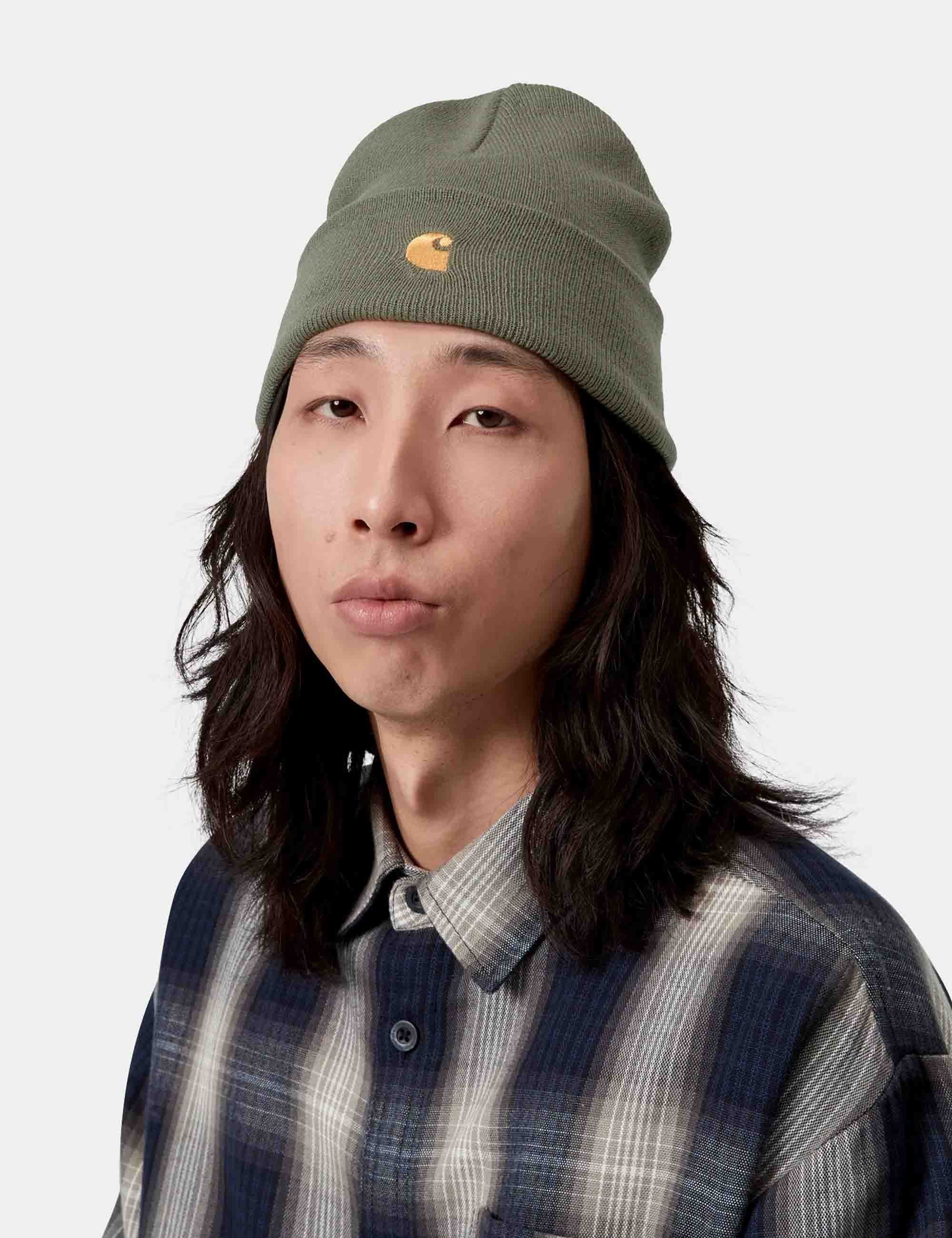 Carhartt WIP Chase Beanie Hat - Leaf/Gold