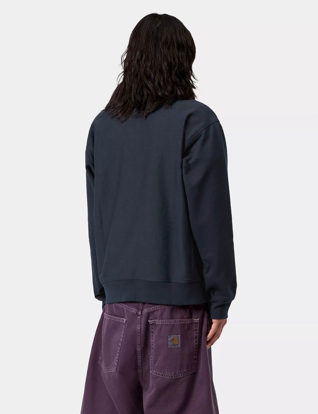American Script Half Zip Sweatshirt - Deep Night