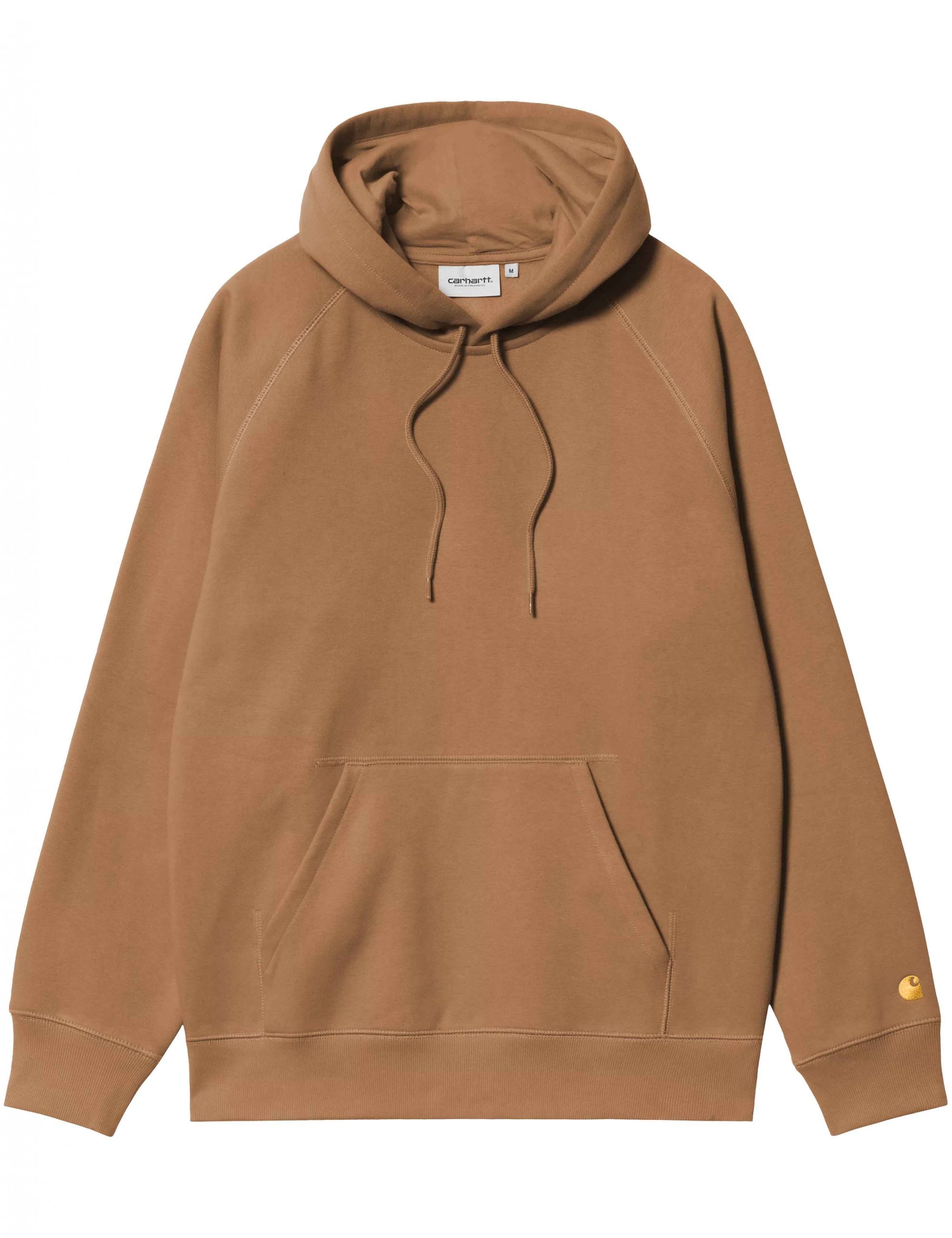 Carhartt WIP Chase Hooded Sweat - Hamilton Brown/Gold