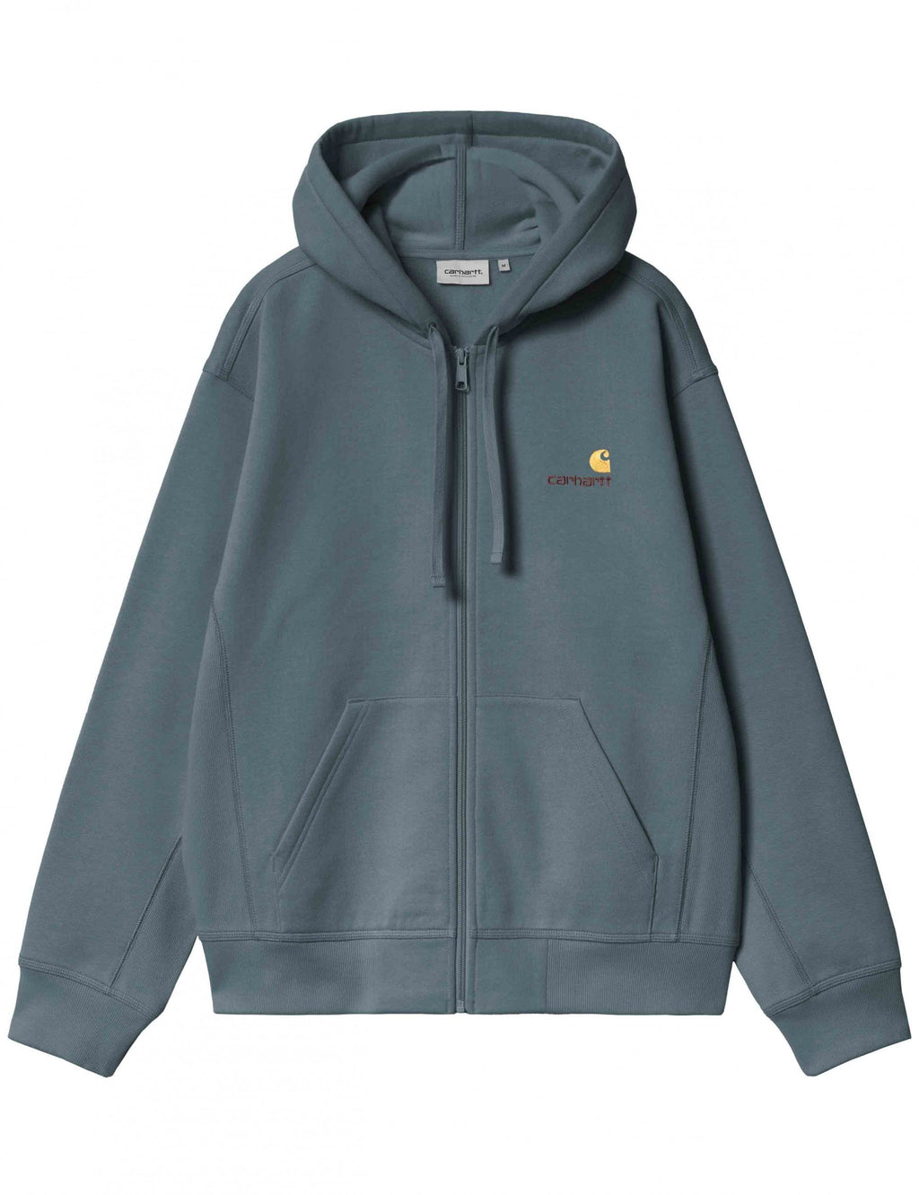 American Script Hooded Jacket - Cozy Blue/Gold