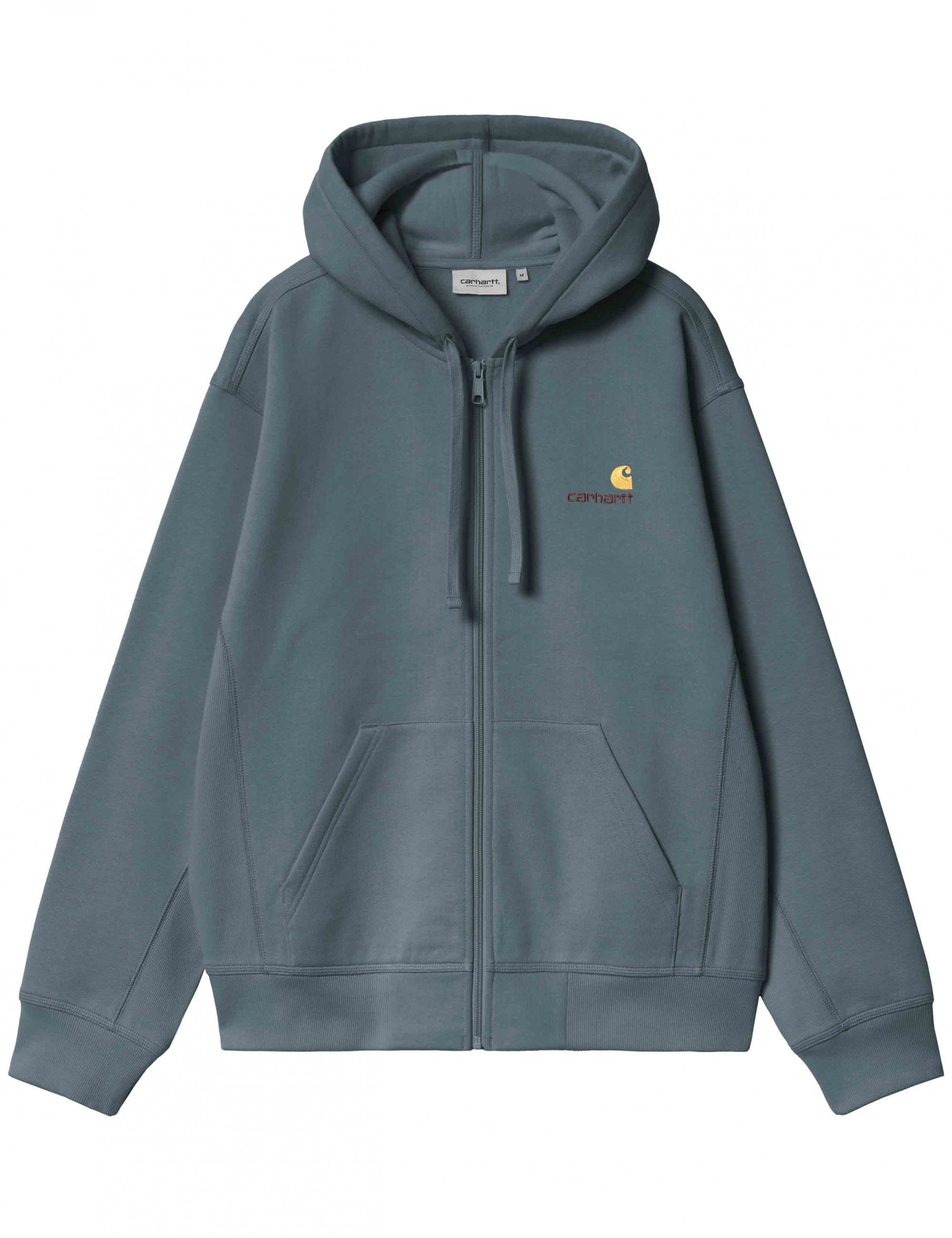 Carhartt WIP American Script Hooded Jacket - Cozy Blue/Gold