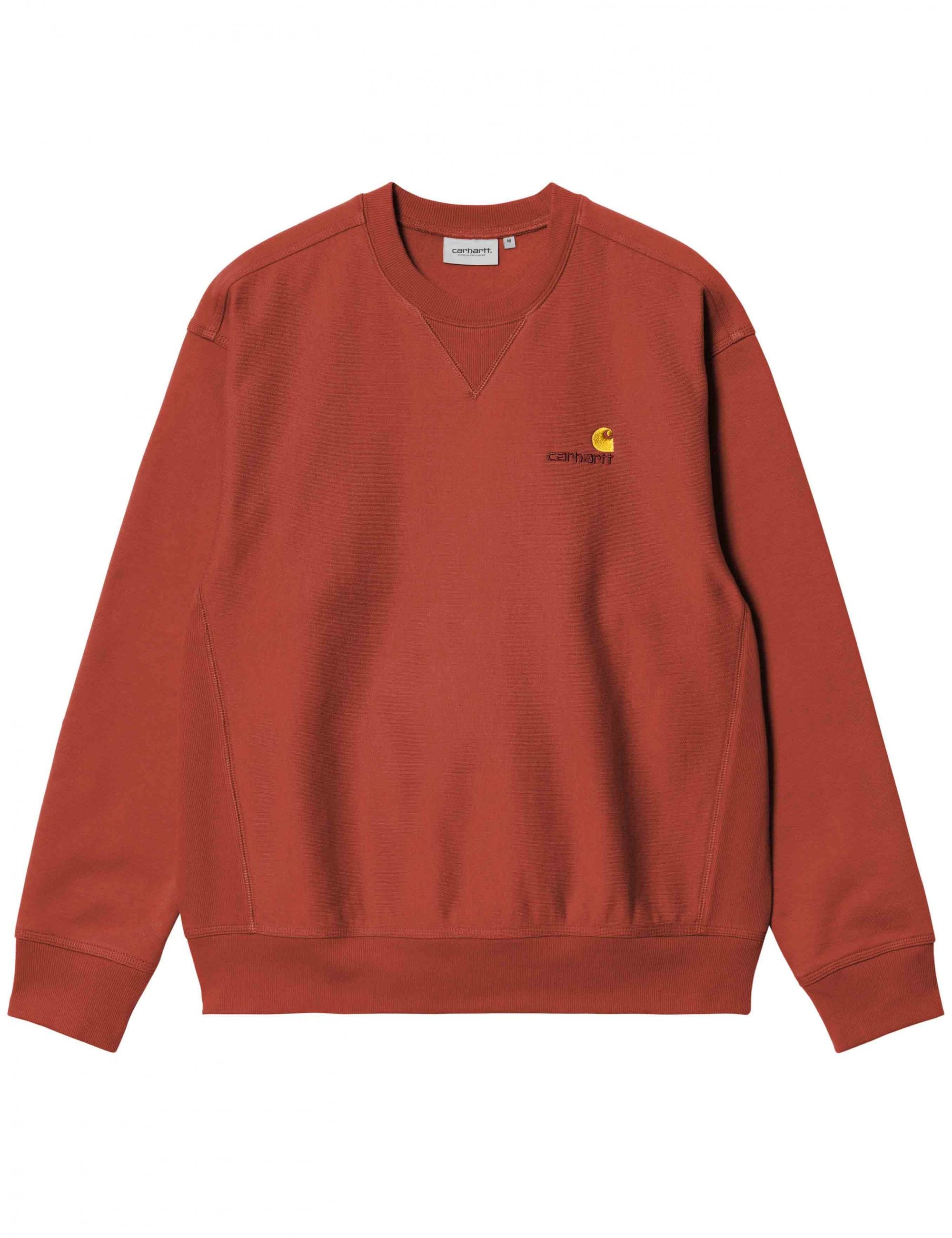 Carhartt WIP American Script Crew Sweat - Oxide Red