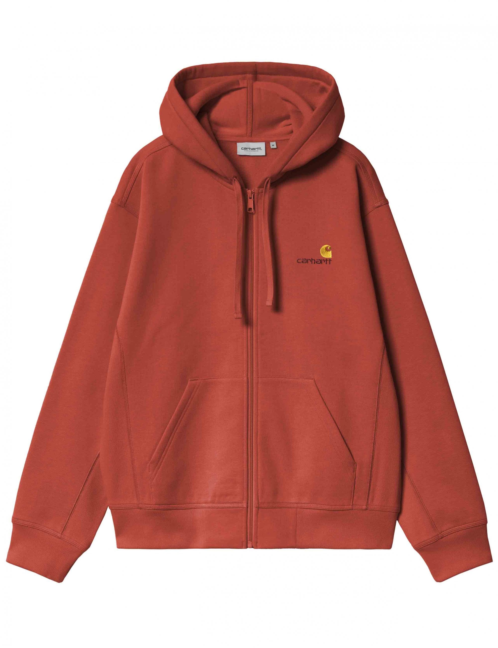 Carhartt WIP American Script Hooded Jacket - Oxide Red