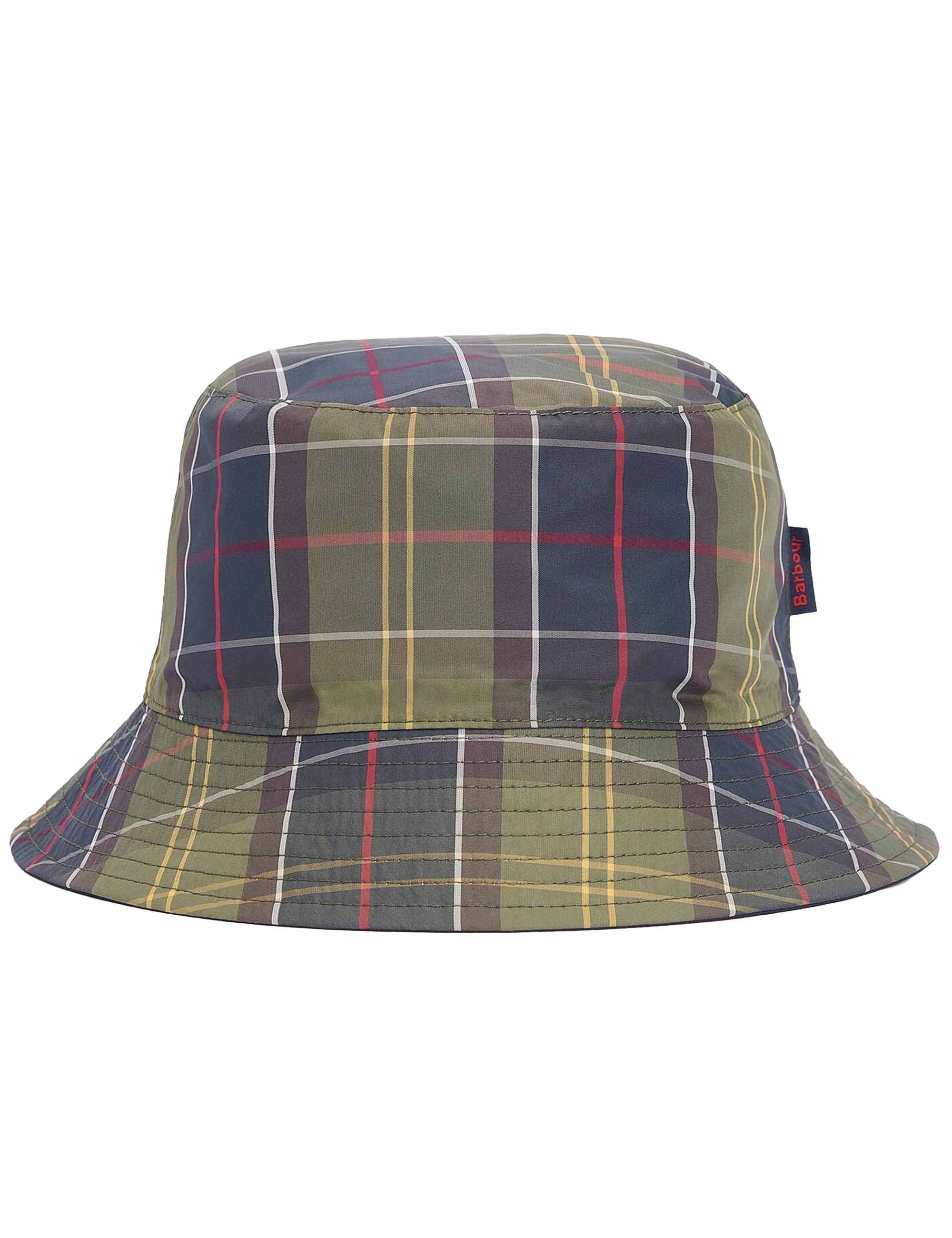 Barbour Hutton Reversible Bucket Hat - Navy/Classic Tartan