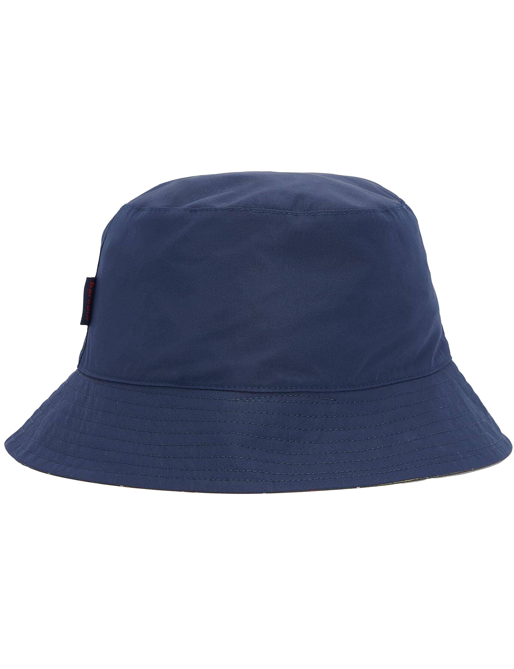 Barbour Hutton Reversible Bucket Hat - Navy/Classic Tartan