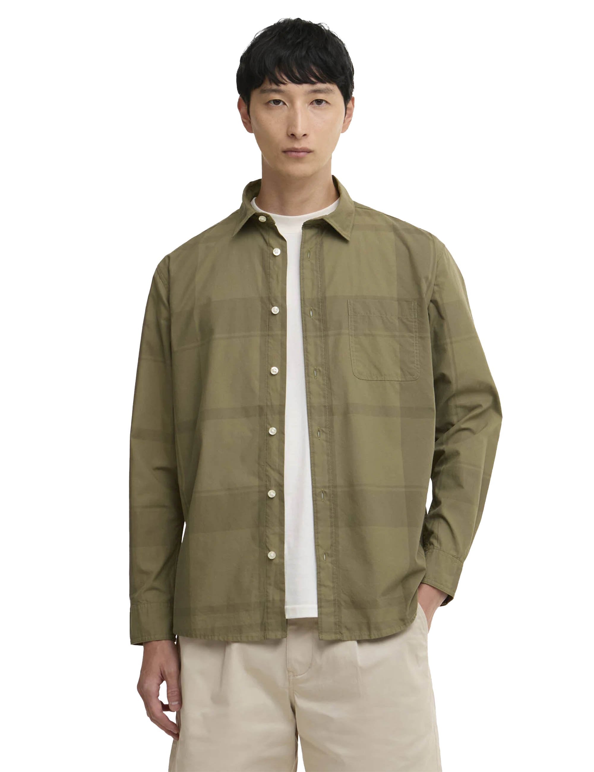 Barbour Tunstall Oversized Tonal Tartan Shirt - Burnt Olive