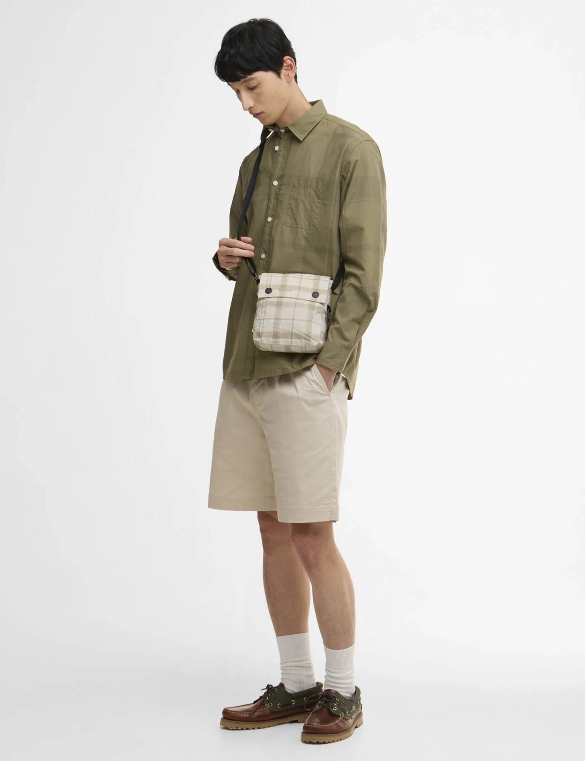 Barbour Tunstall Oversized Tonal Tartan Shirt - Burnt Olive