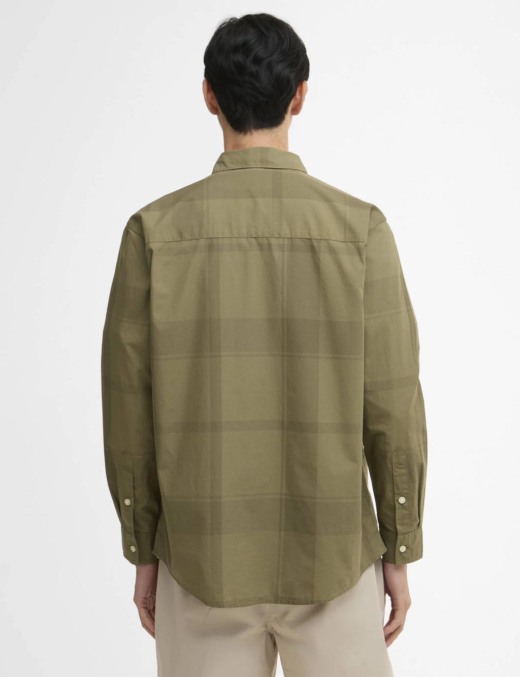 Tunstall Oversized Tonal Tartan Shirt - Burnt Olive