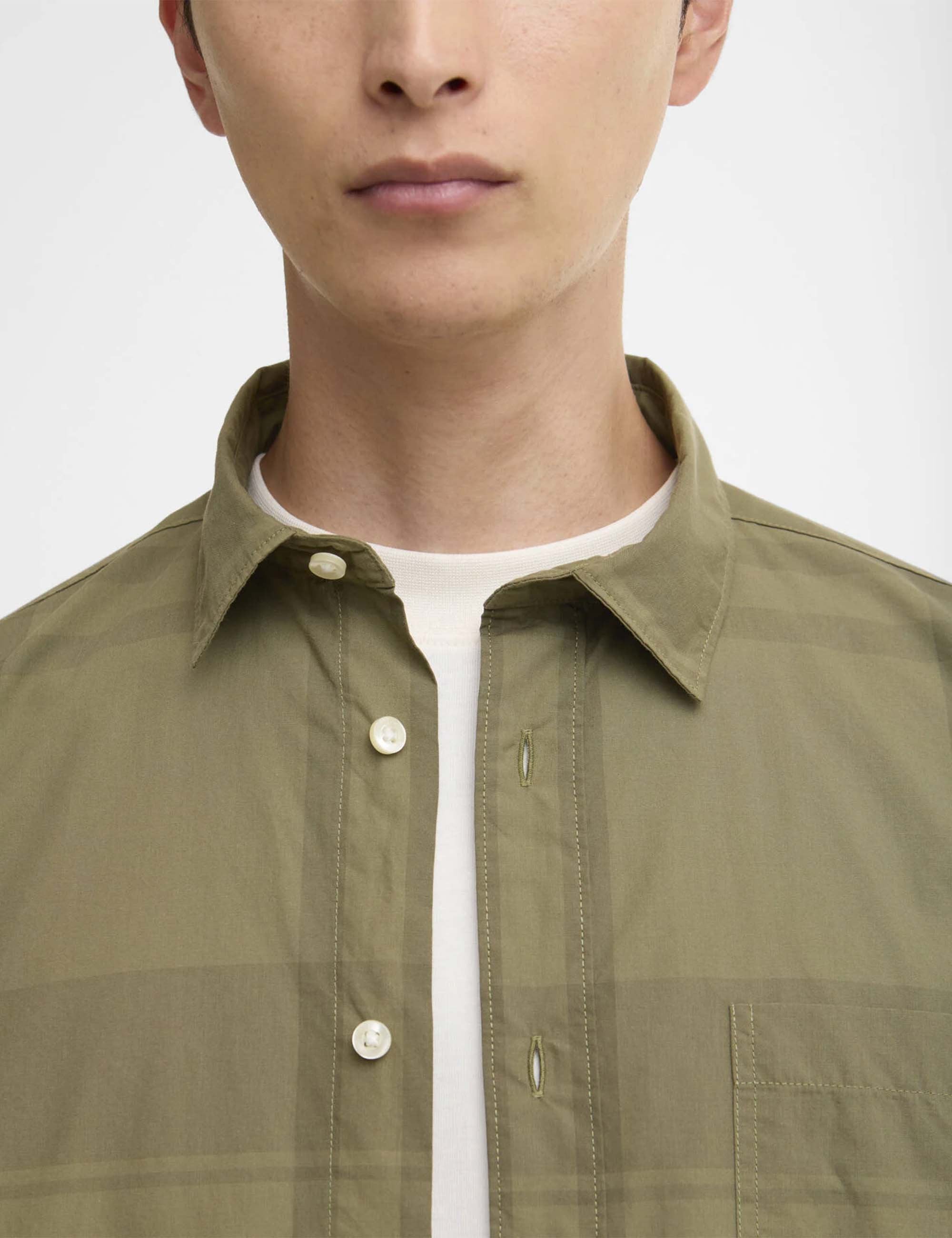 Barbour Tunstall Oversized Tonal Tartan Shirt - Burnt Olive