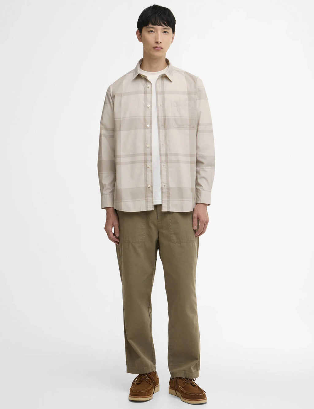 Tunstall Oversized Tonal Tartan Shirt - Mist