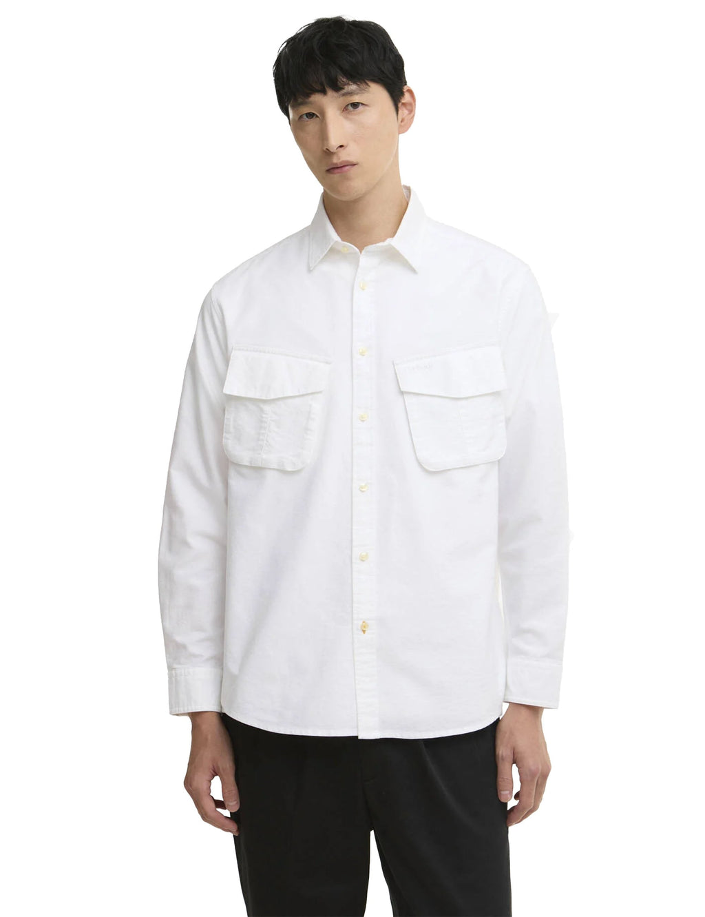 Arnham Oversized Oxford Jungle Shirt - White