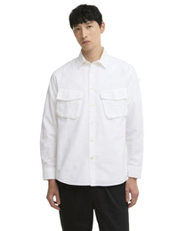 Arnham Oversized Oxford Jungle Shirt - White