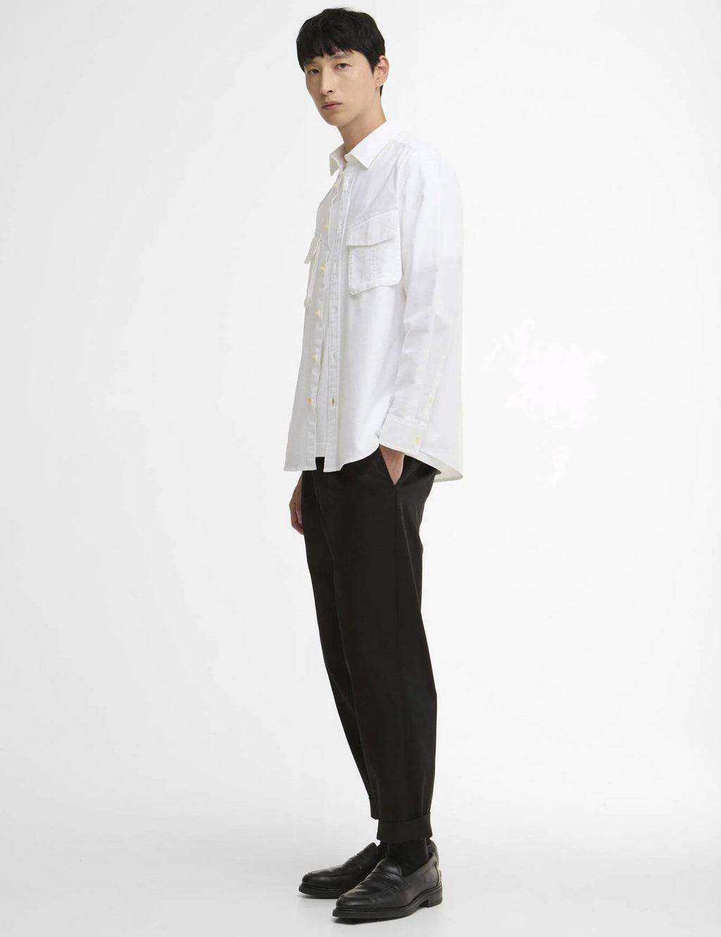 Arnham Oversized Oxford Jungle Shirt - White