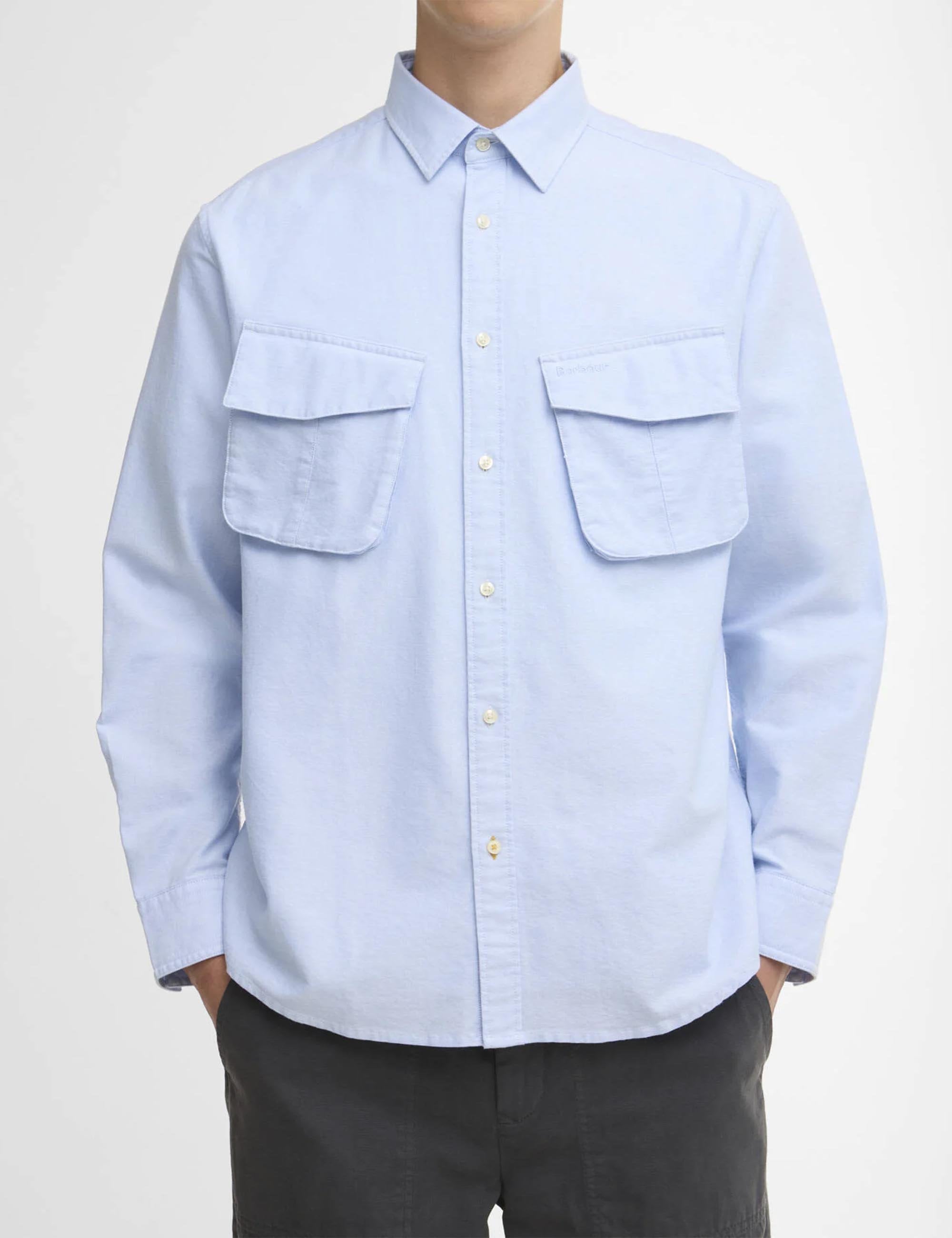 Barbour Arnham Oversized Oxford Jungle Shirt - Sky