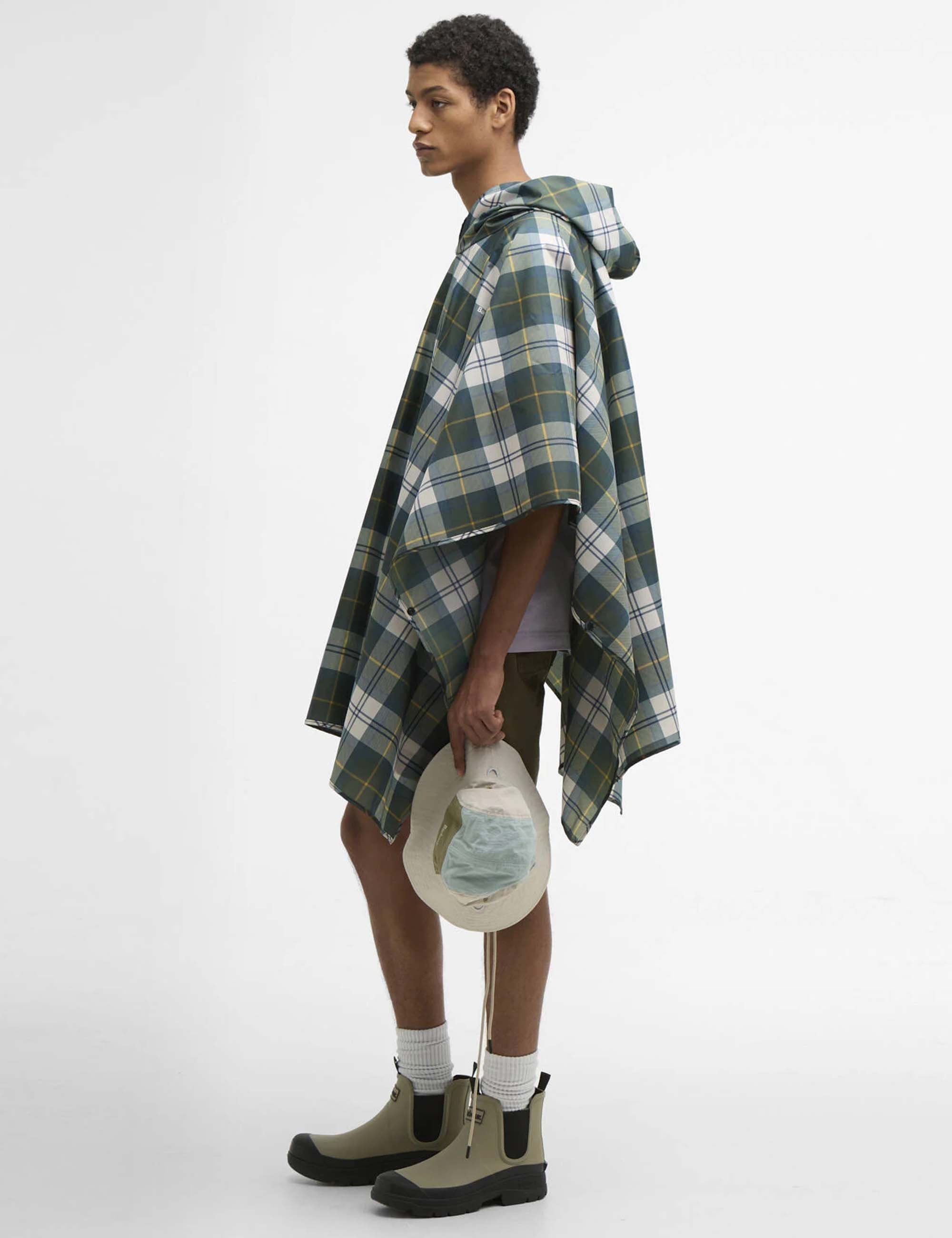 Barbour Tartan Showerproof Poncho - Ancient Tartan