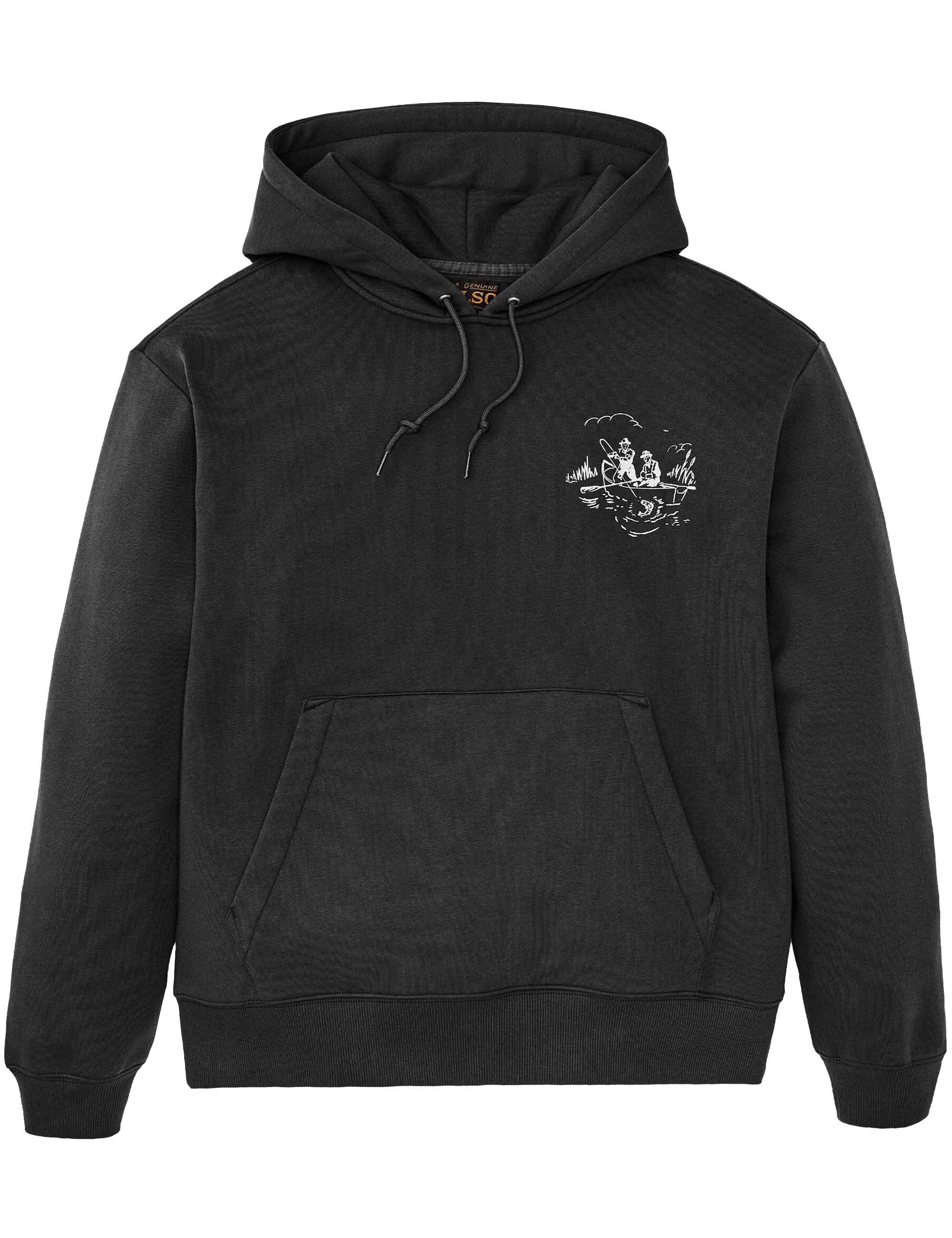Trout Graphic Hoodie - Faded Black