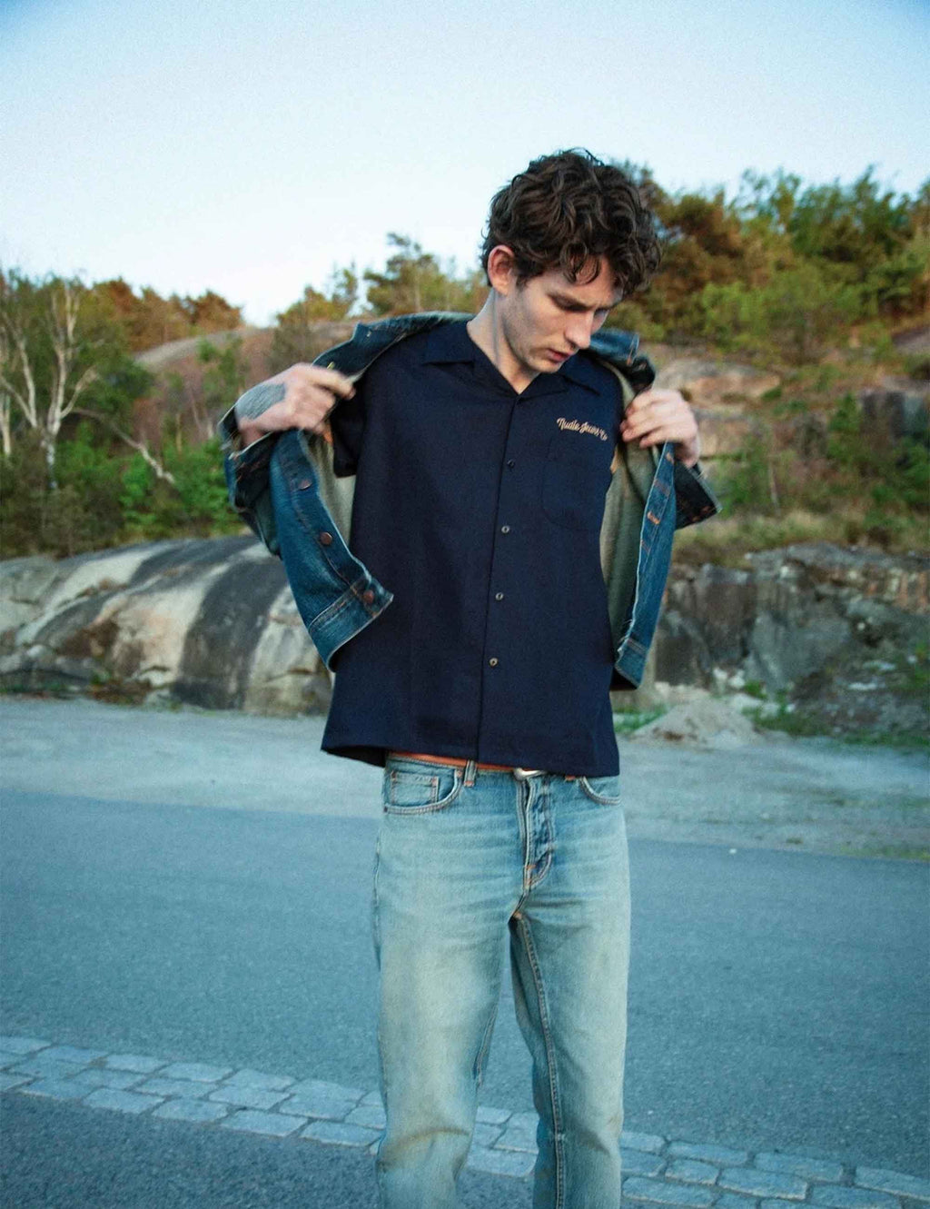 Arthur Bowling Shirt - Navy