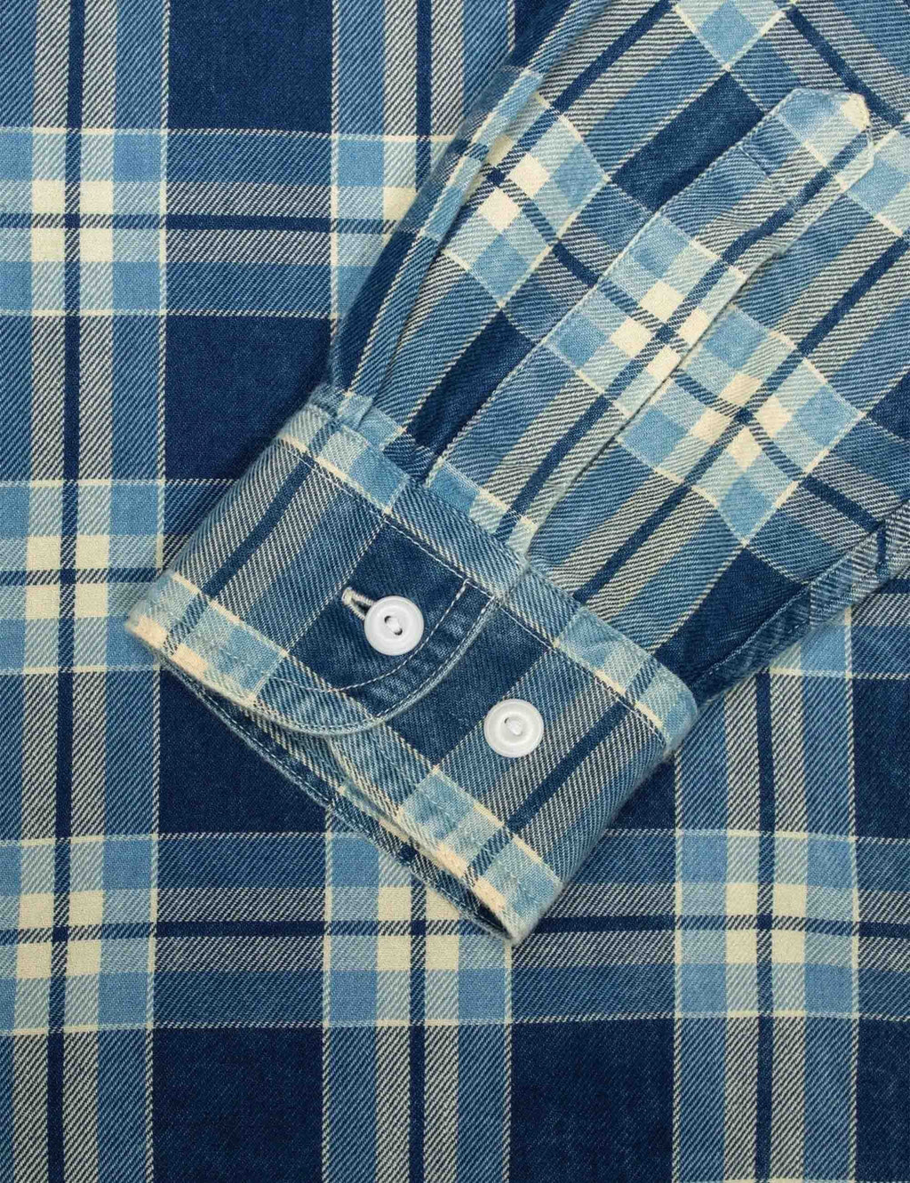 Julian Worker Check Shirt - Indigo