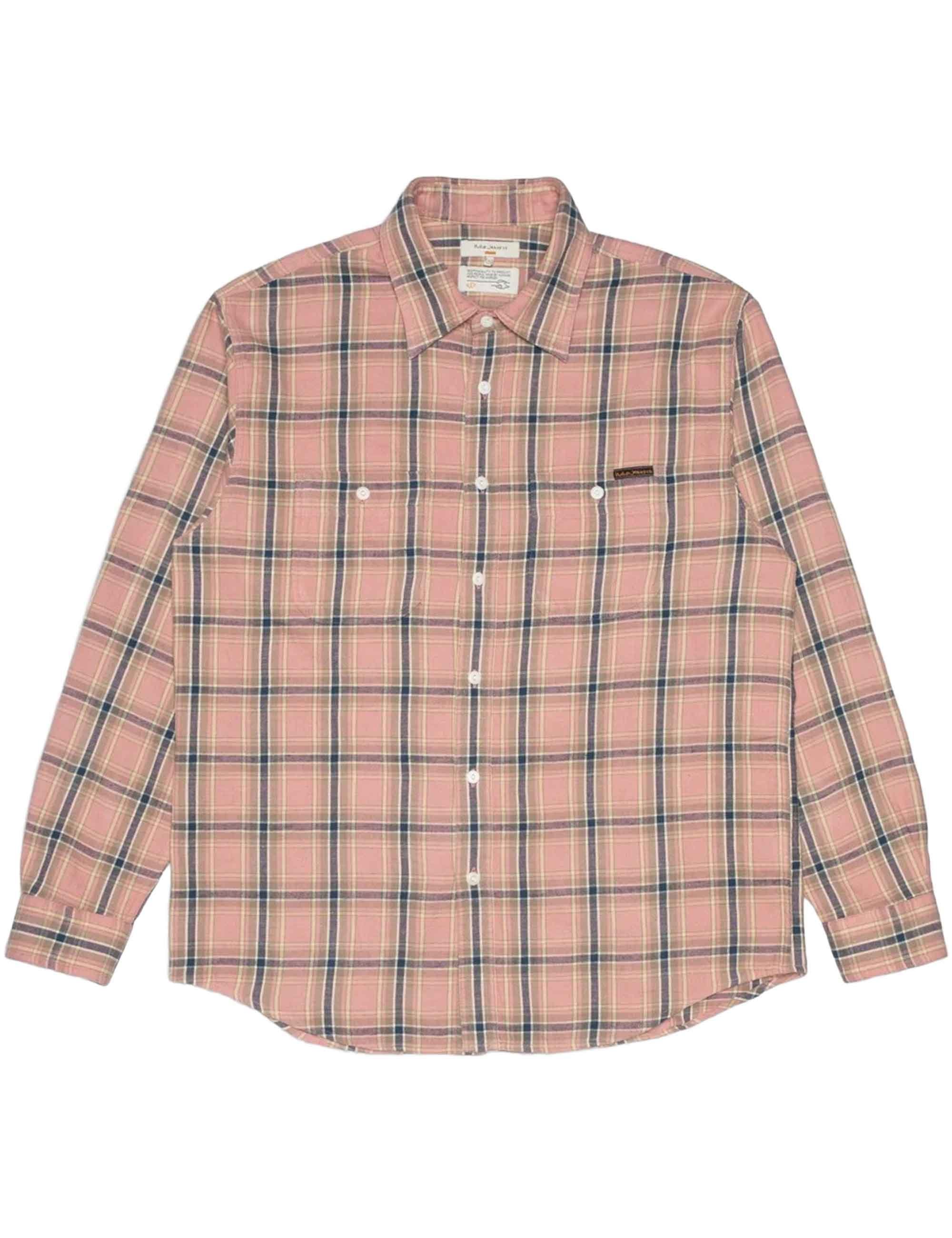 Julian Worker Check Shirt - Pink