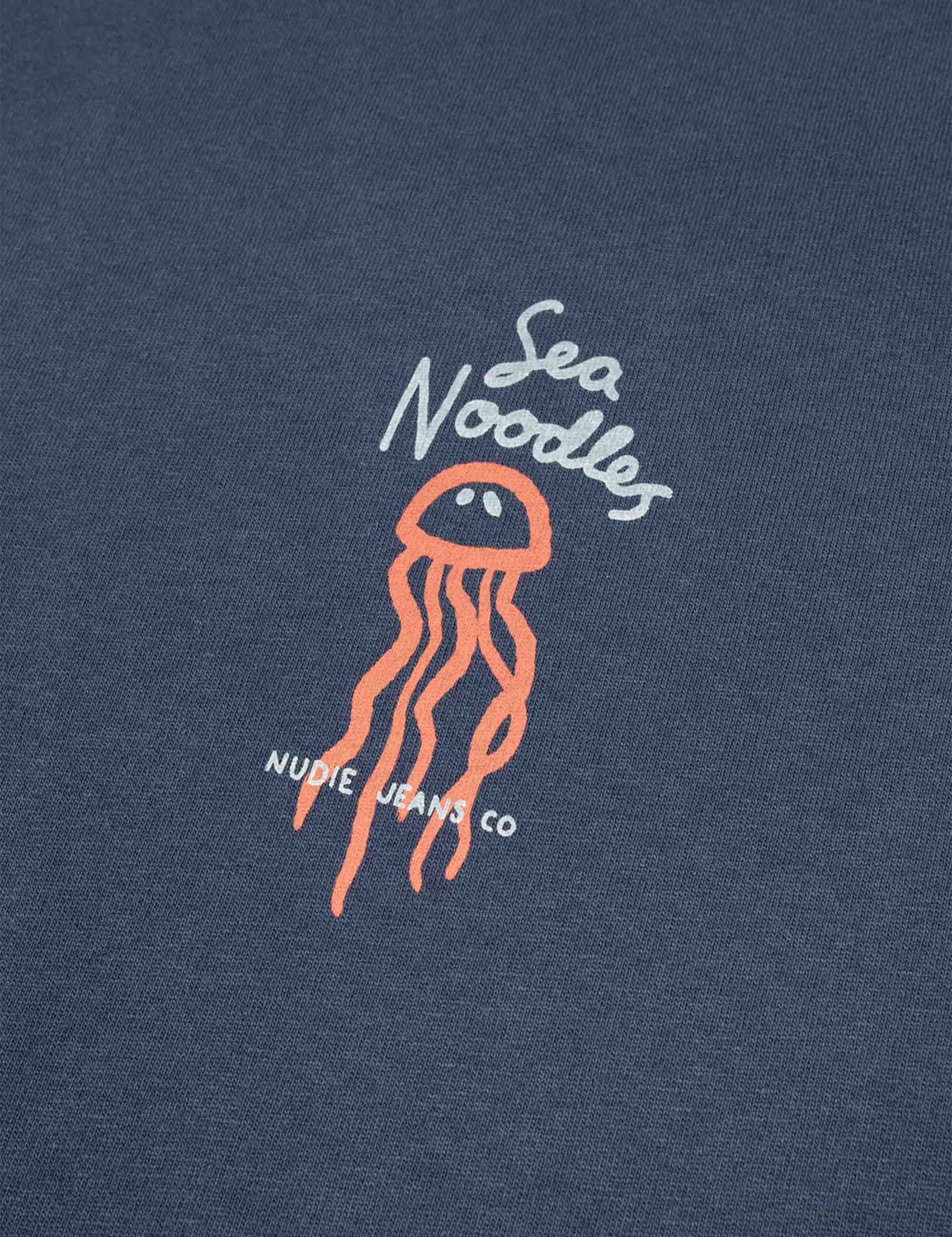 Nudie Jeans Roy Sea Noodles T-Shirt - Dark Blue