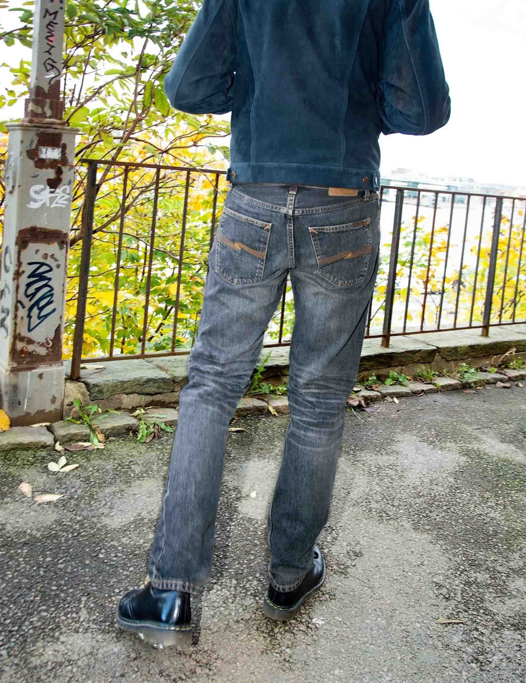 Gritty Jackson Jeans -  Blue, Sand Tracks Wash