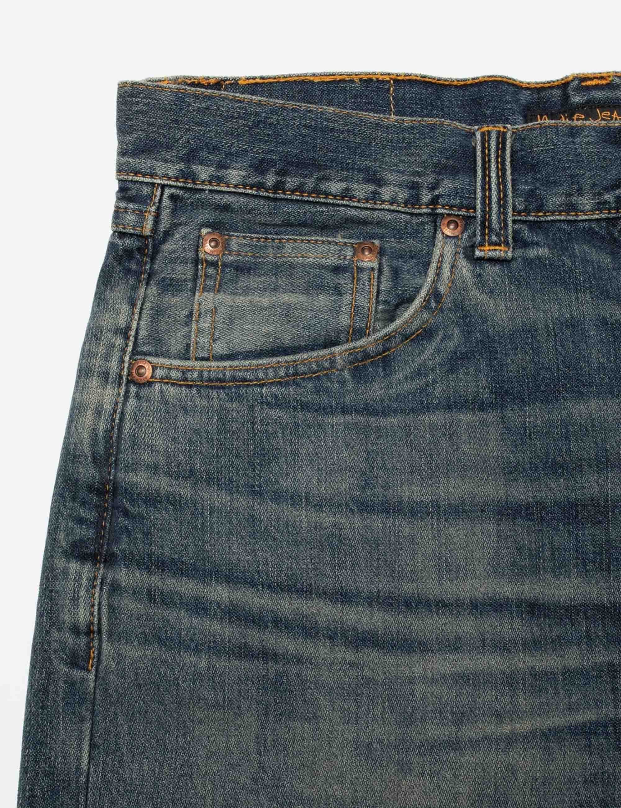 Nudie Jeans Rad Rufus Jeans - Blue, Sand Tracks Wash