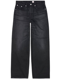 Wide Pants - Black, Dark Used Wash