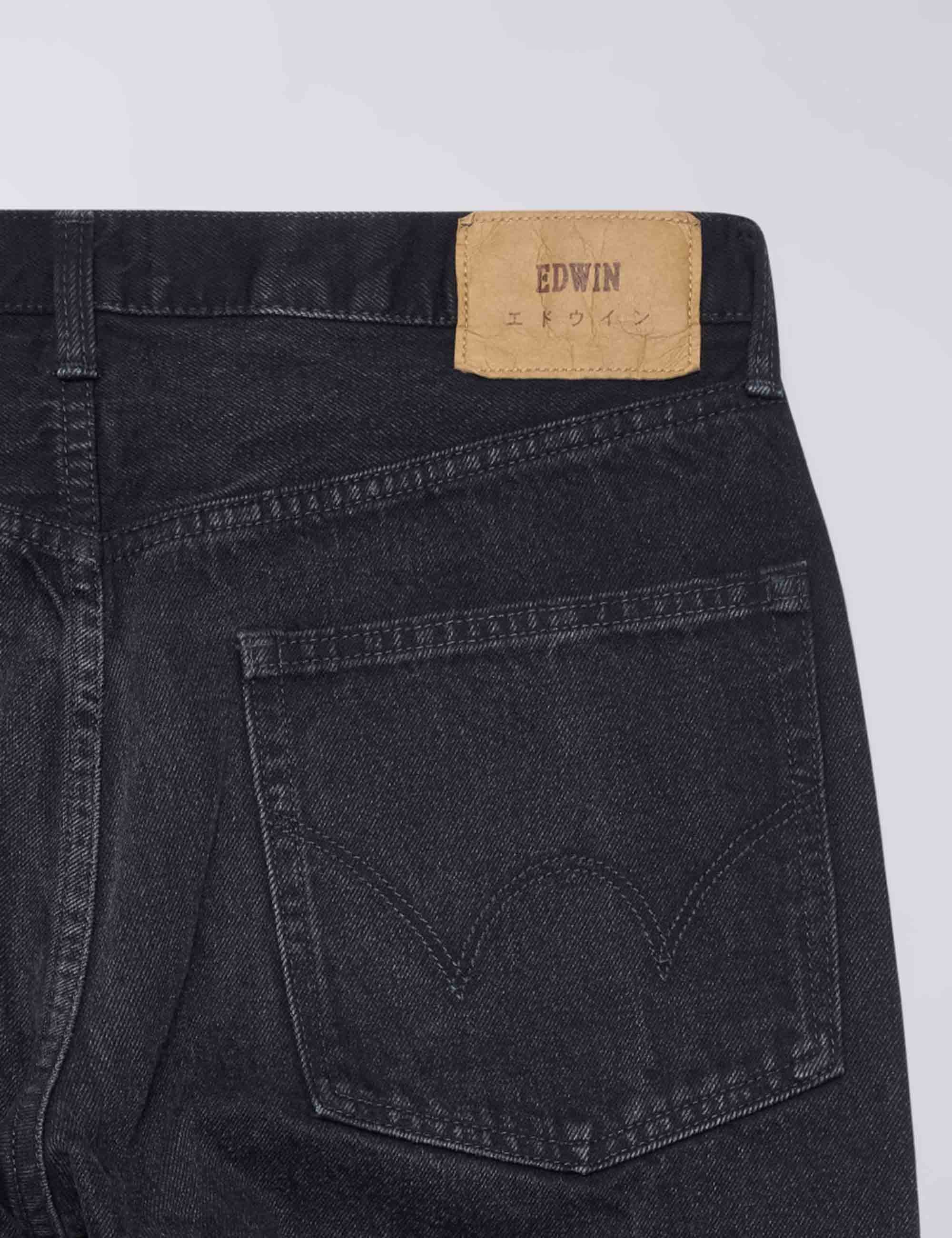 Edwin Jeans Wide Pants - Black, Dark Used Wash
