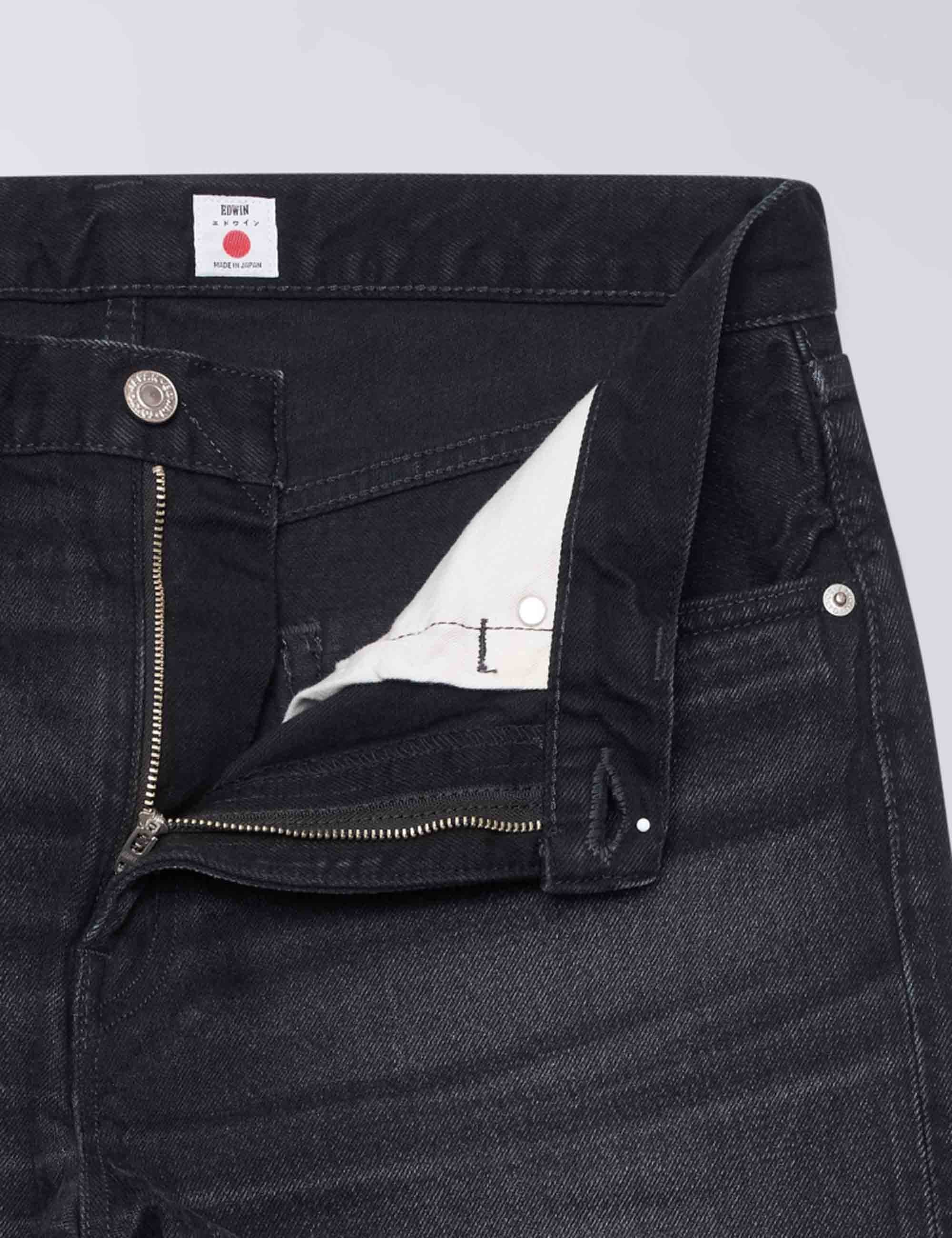 Edwin Jeans Wide Pants - Black, Dark Used Wash