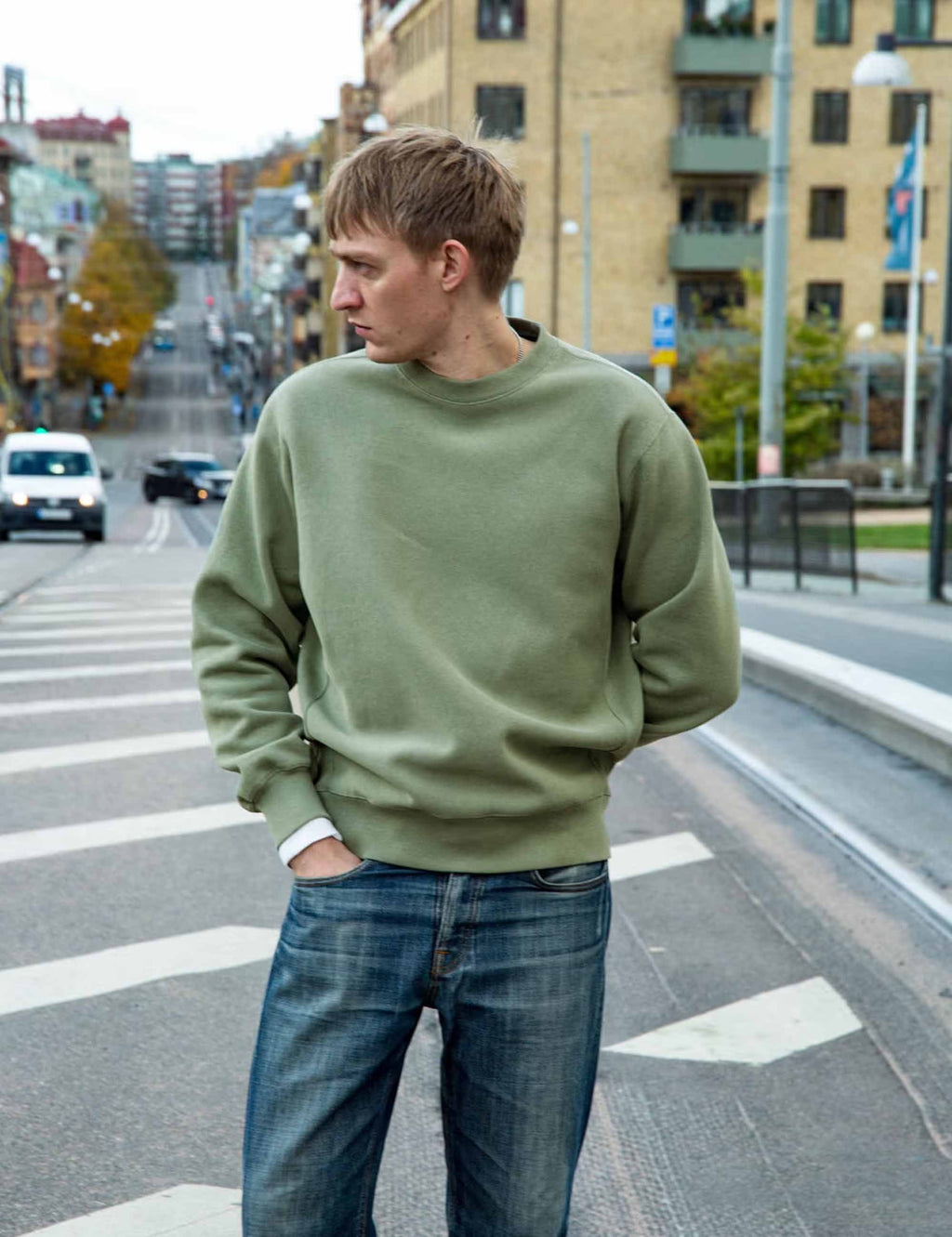 Hasse Crew Sweat - Green