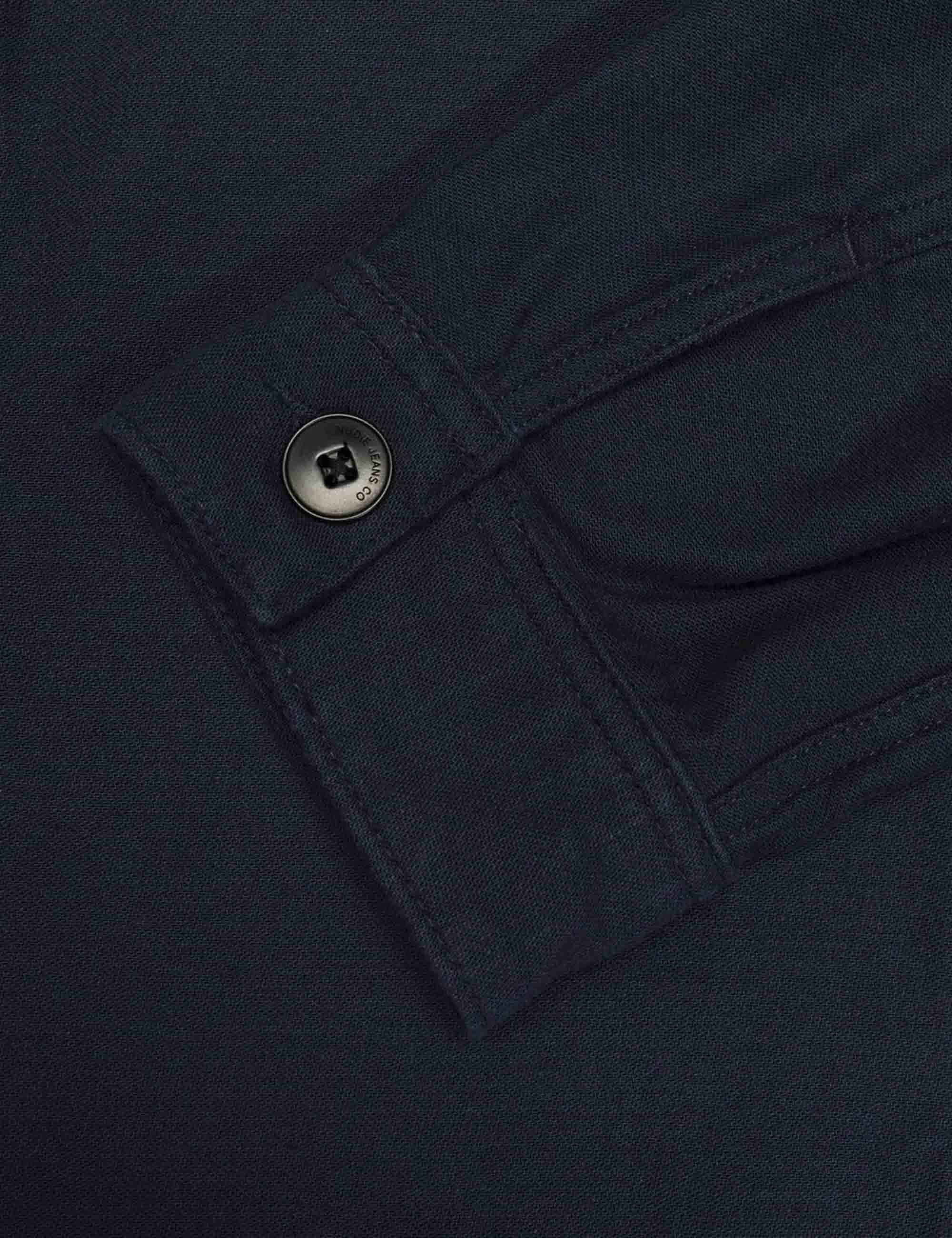 Nudie Jeans Blake Zip Jacket Back Sateen - Navy