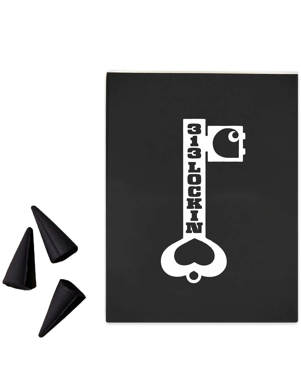 Locked Cone Incense - White/Black