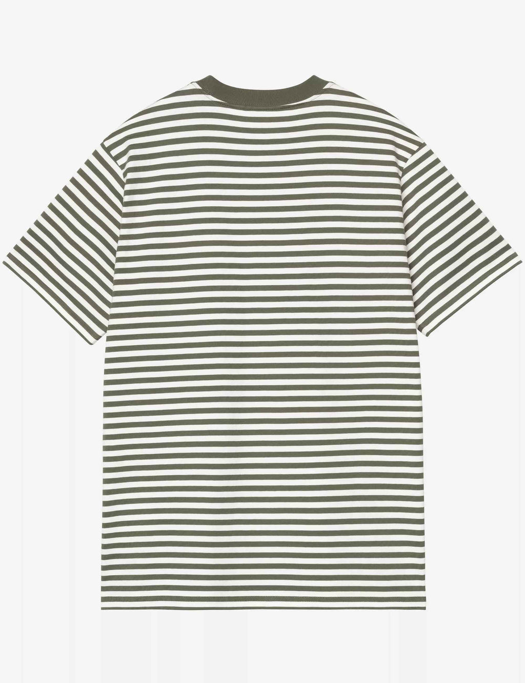 Ezra Pocket T-Shirt - Ezra Stripe, Leaf/Wax