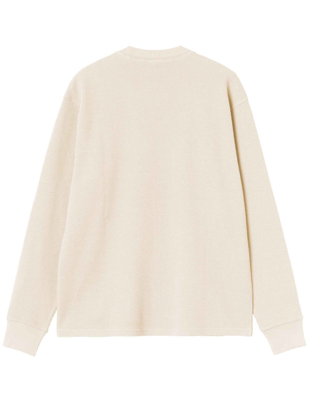 Eightynine Long Sleeve Waffle T-Shirt - Natural/Black