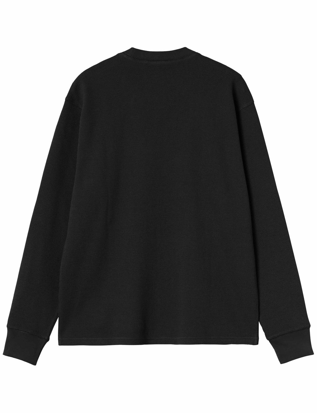 Eightynine Long Sleeve Waffle T-Shirt - Black/White
