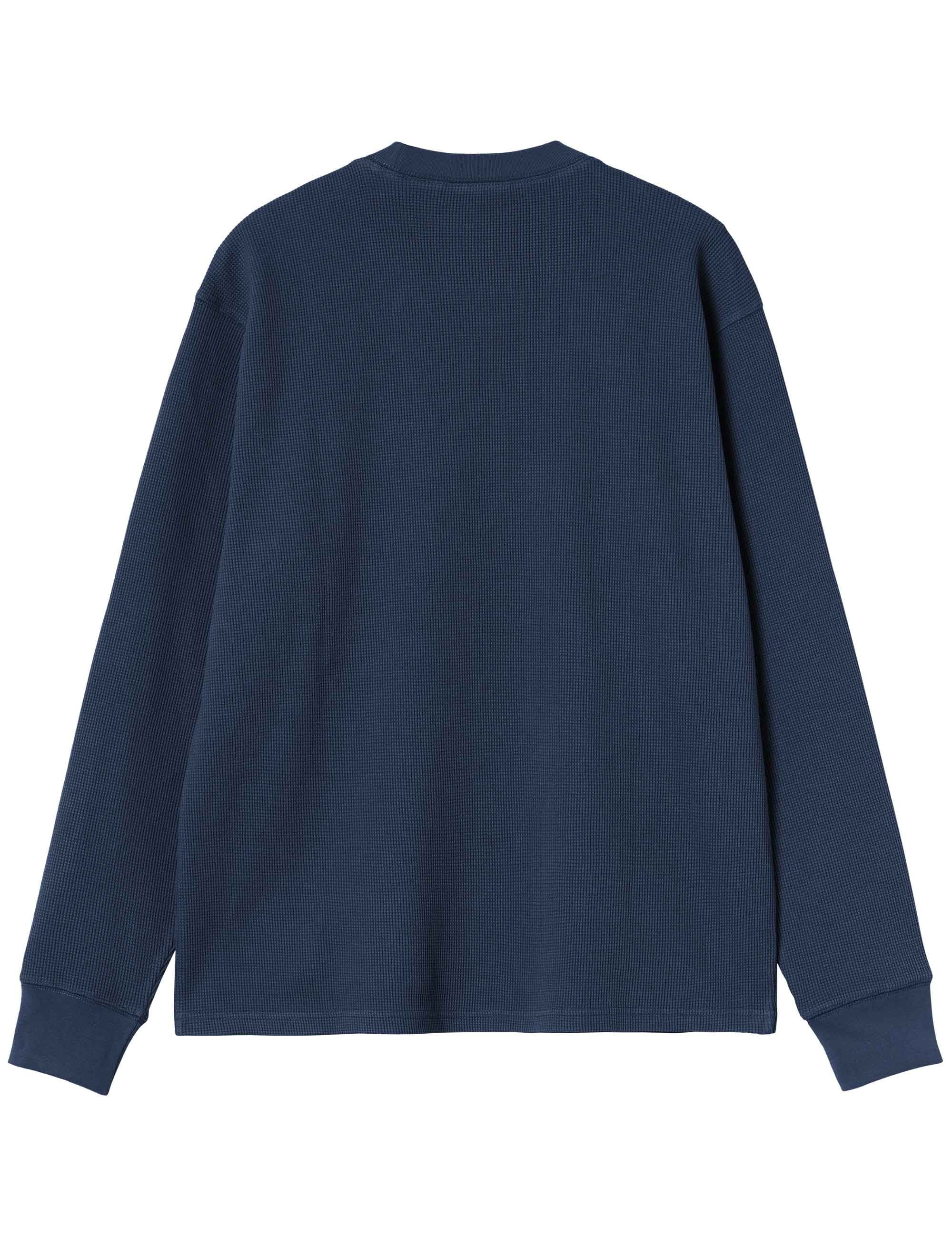 Eightynine Waffle Long Sleeve T-Shirt - Jupiter/White