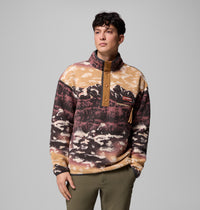 Helvetia II Printed Half Snap Fleece - Camel Brown Sisters