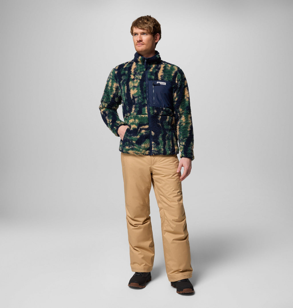 Columbia Winter Pass Reversible Fleece in Collegiate Navy, Tracks - detail