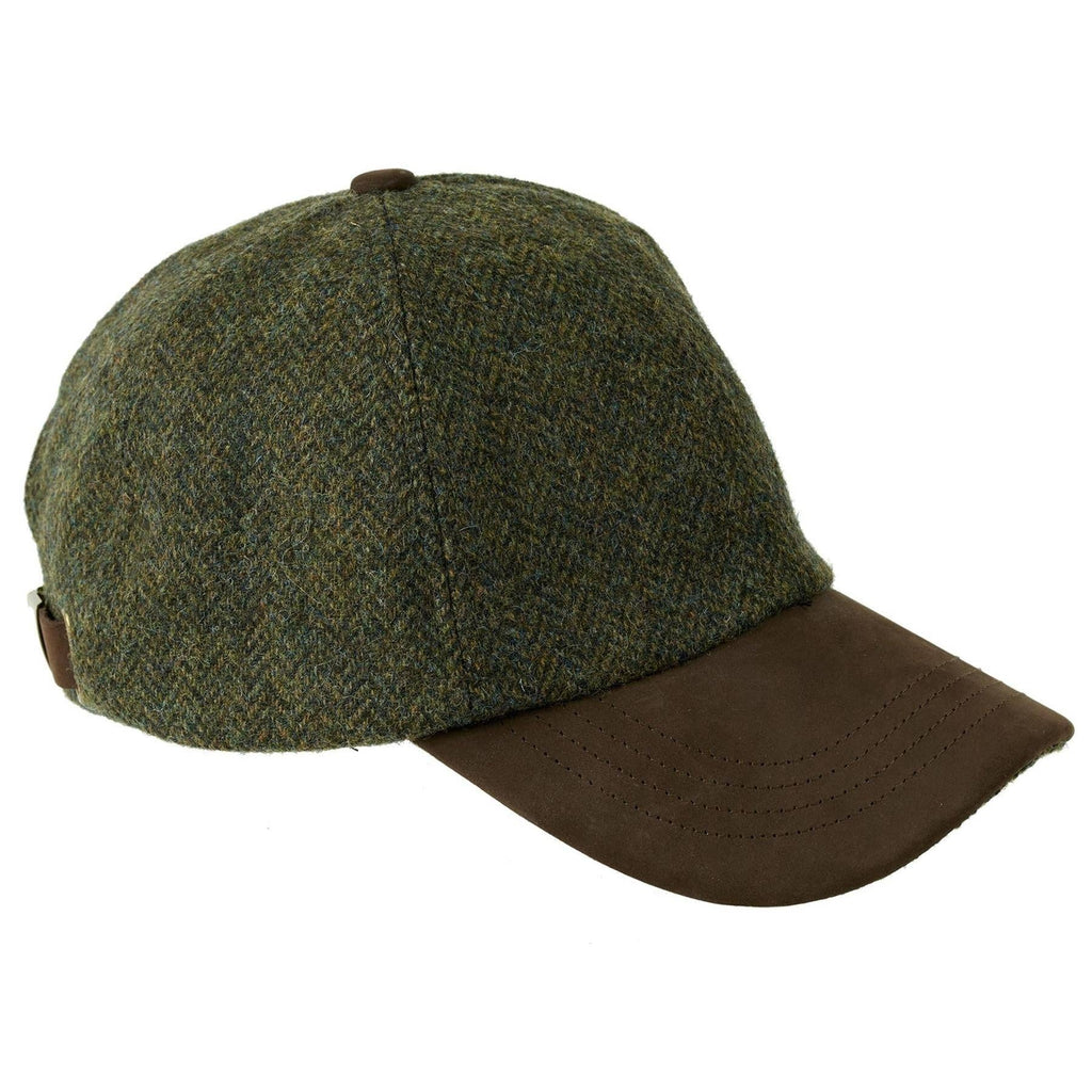 Sutton Tweed Baseball Cap ZH105: Navy Herringbone