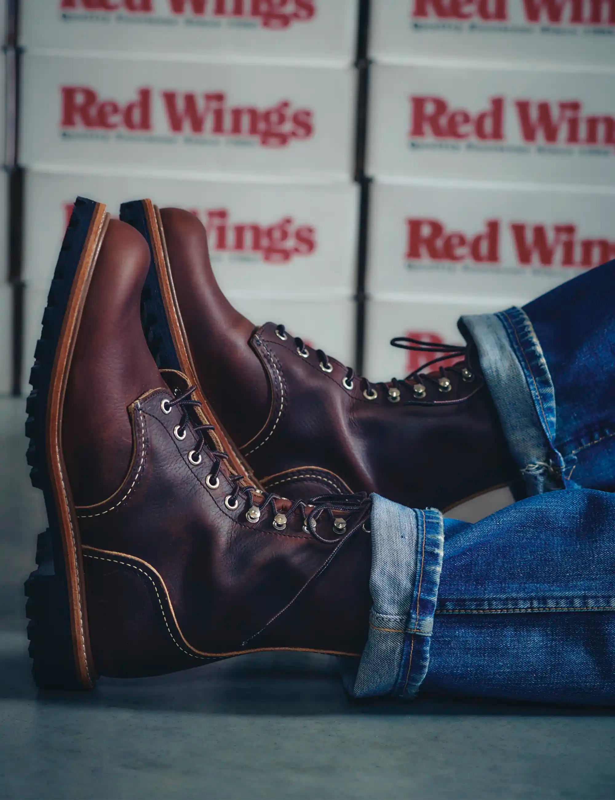 Red Wing 4585 Heritage 8" Logger Boot - Briar Oil Slick Leather