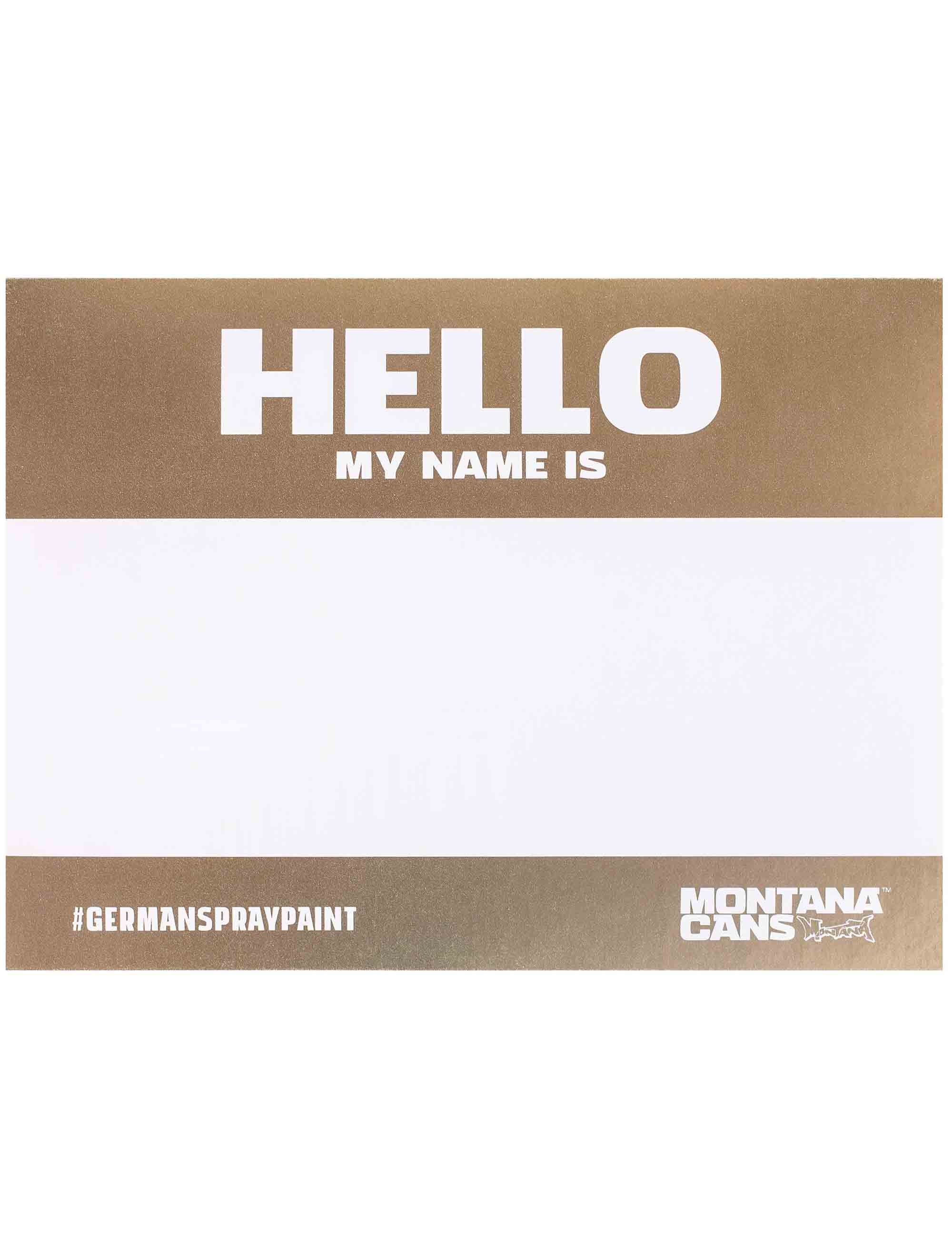 Montana Hello My Name Is Sticker Pack (Metallic)