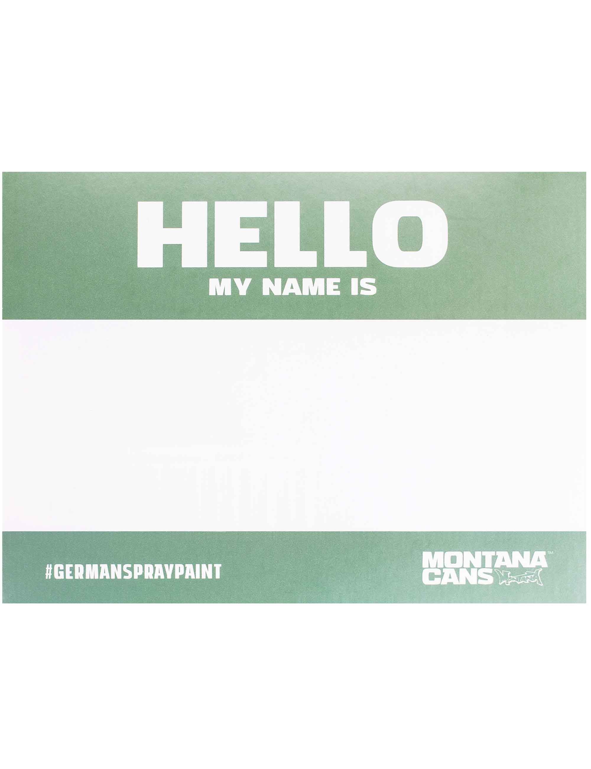 Montana Hello My Name Is Sticker Pack (Metallic)