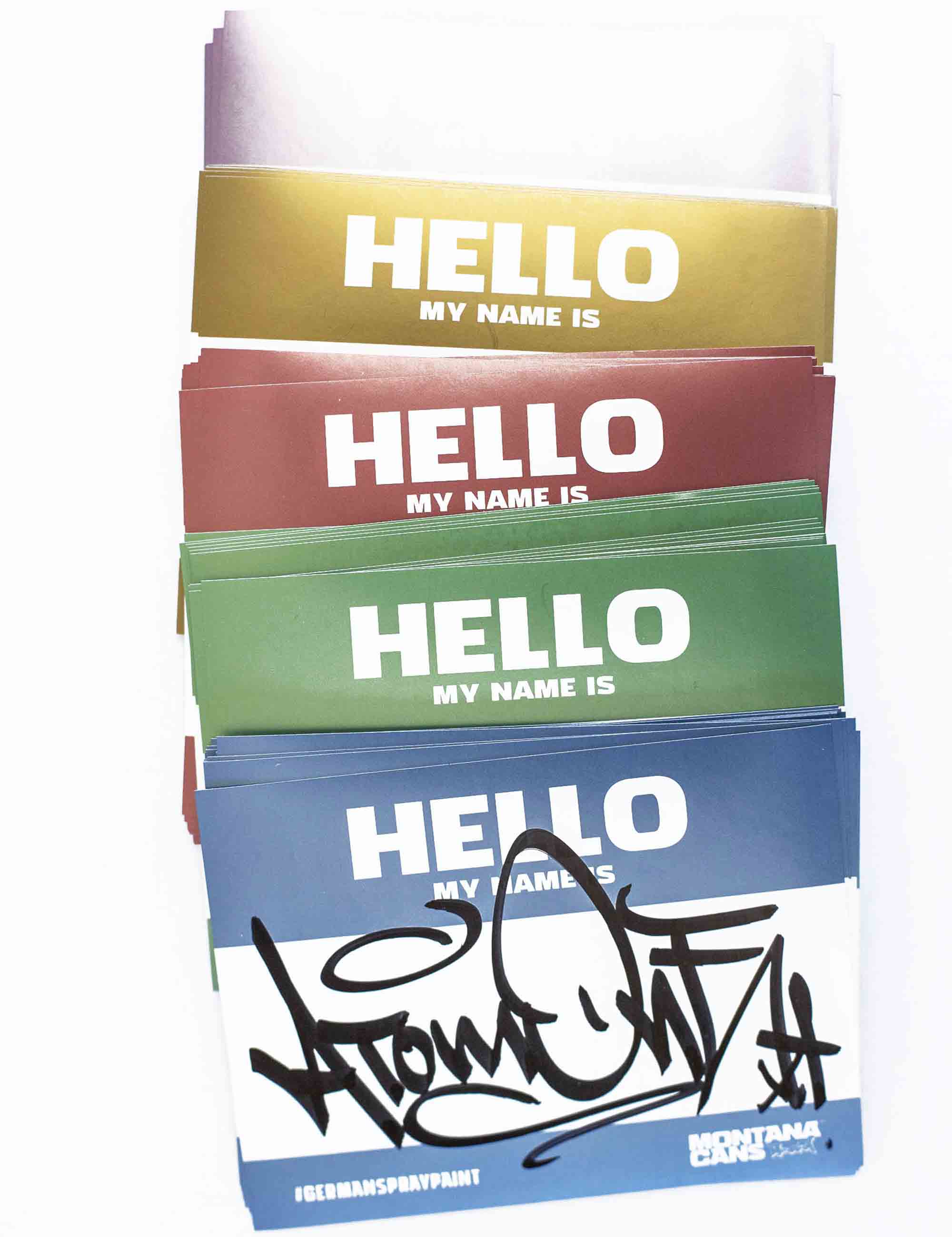 Montana Hello My Name Is Sticker Pack (Metallic)