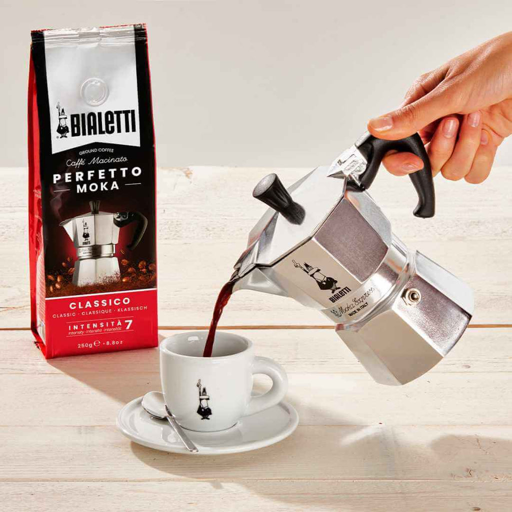 Moka Express 3 Cup Coffee Maker - Silver