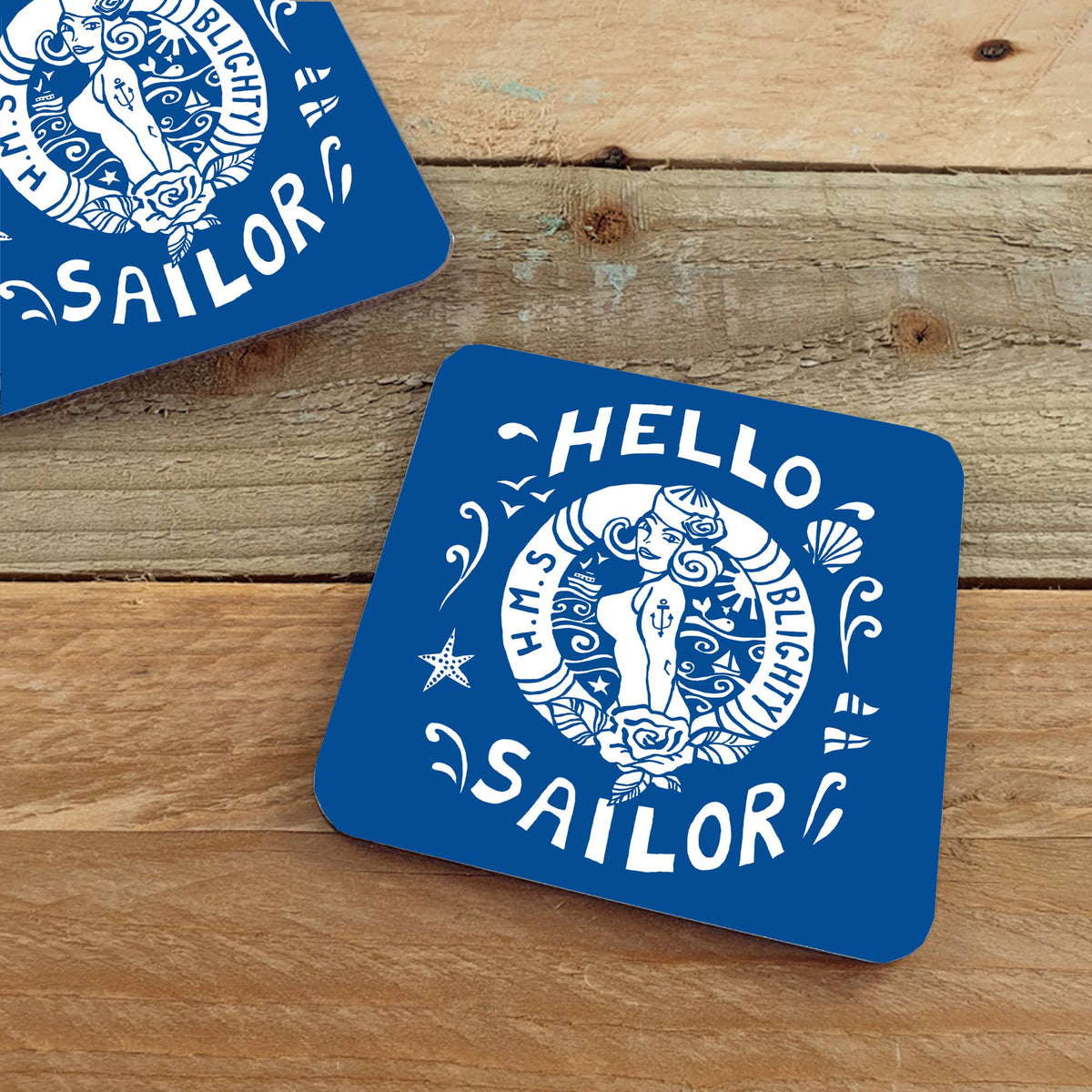 Port and Lemon Hello Sailor Coaster