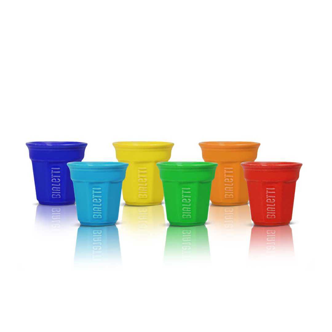 Bialetti Colour Espresso Cups (6pk) - Multicolour