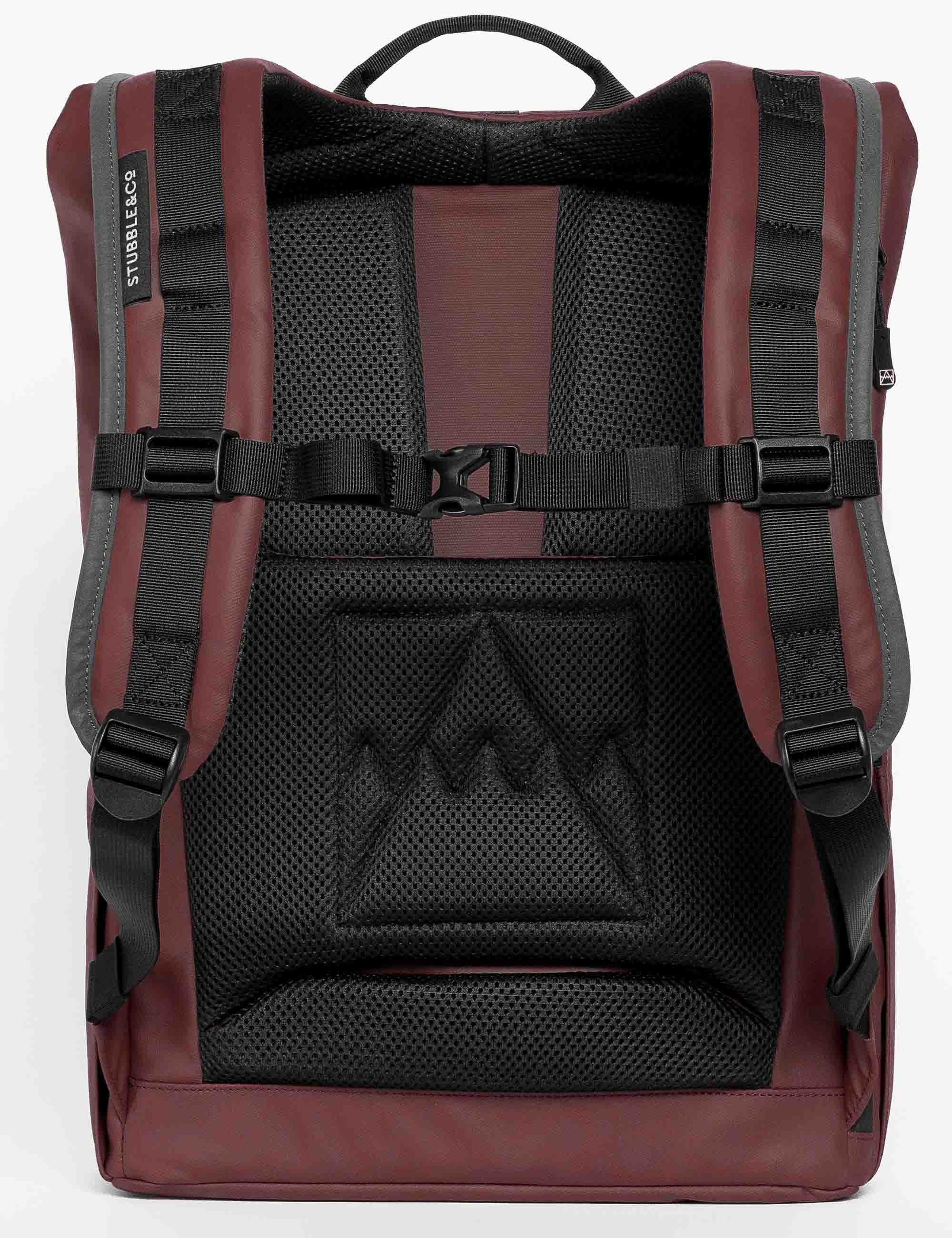 Stubble & Co The Roll Top Backpack 15L - Garnet Red