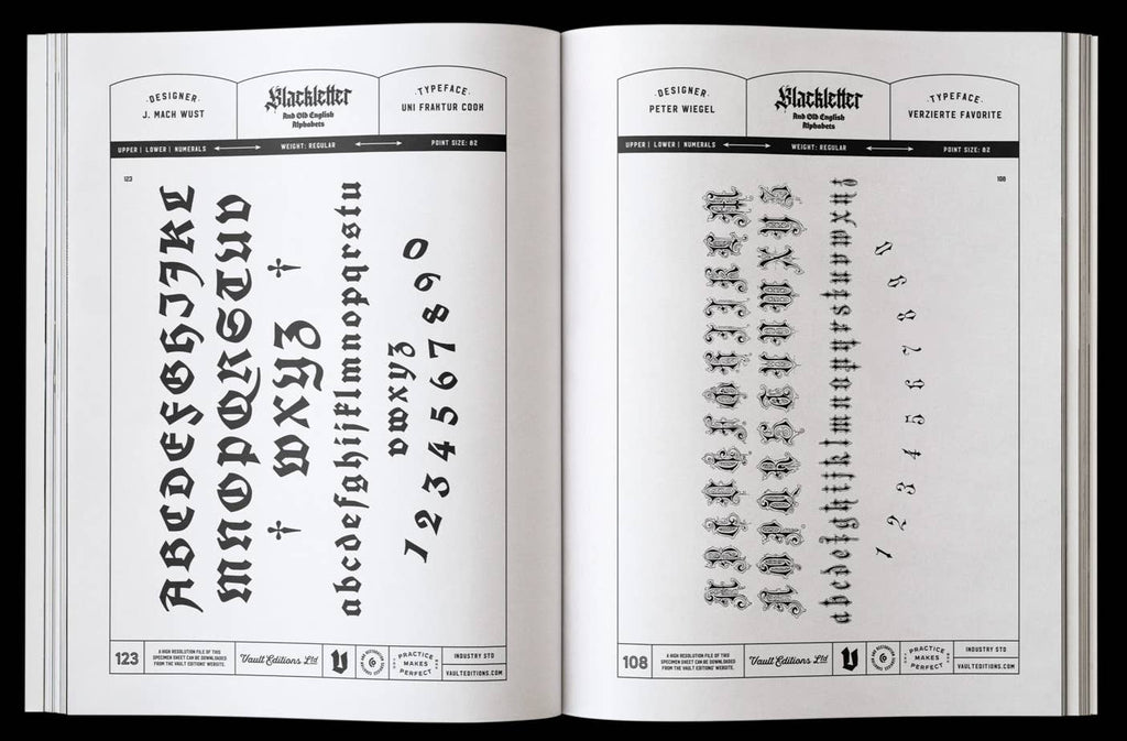 The Blackletter & Old English Lettering Reference Book by James Kale